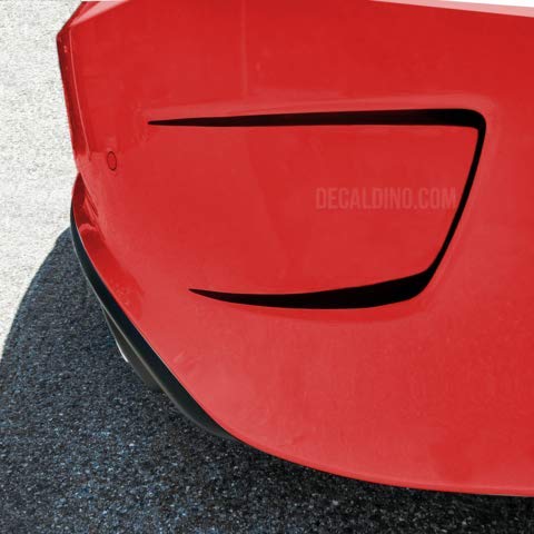 2015+ Dodge Charger Rear Bumper Vent Decals - Gloss Black Trim Upgrade | Enhances Vehicle Style & Aerodynamics | Perfect for Car Enthusiasts & Custom Builds