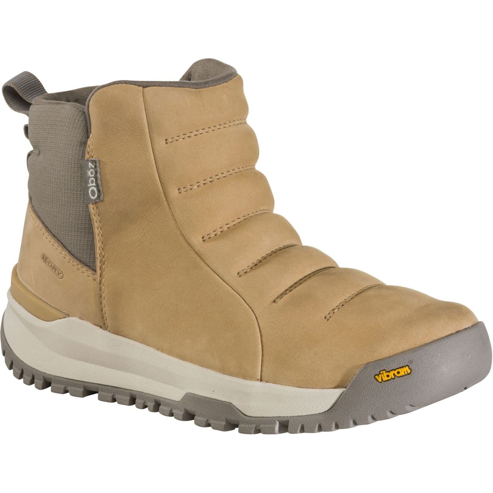 Oboz Women's Sphinx Pull-On Insulated B-Dry Hiking Boots - Waterproof Winter Snow Boots for Outdoor Trekking & Casual Wear (Iced Coffee, Size 8)