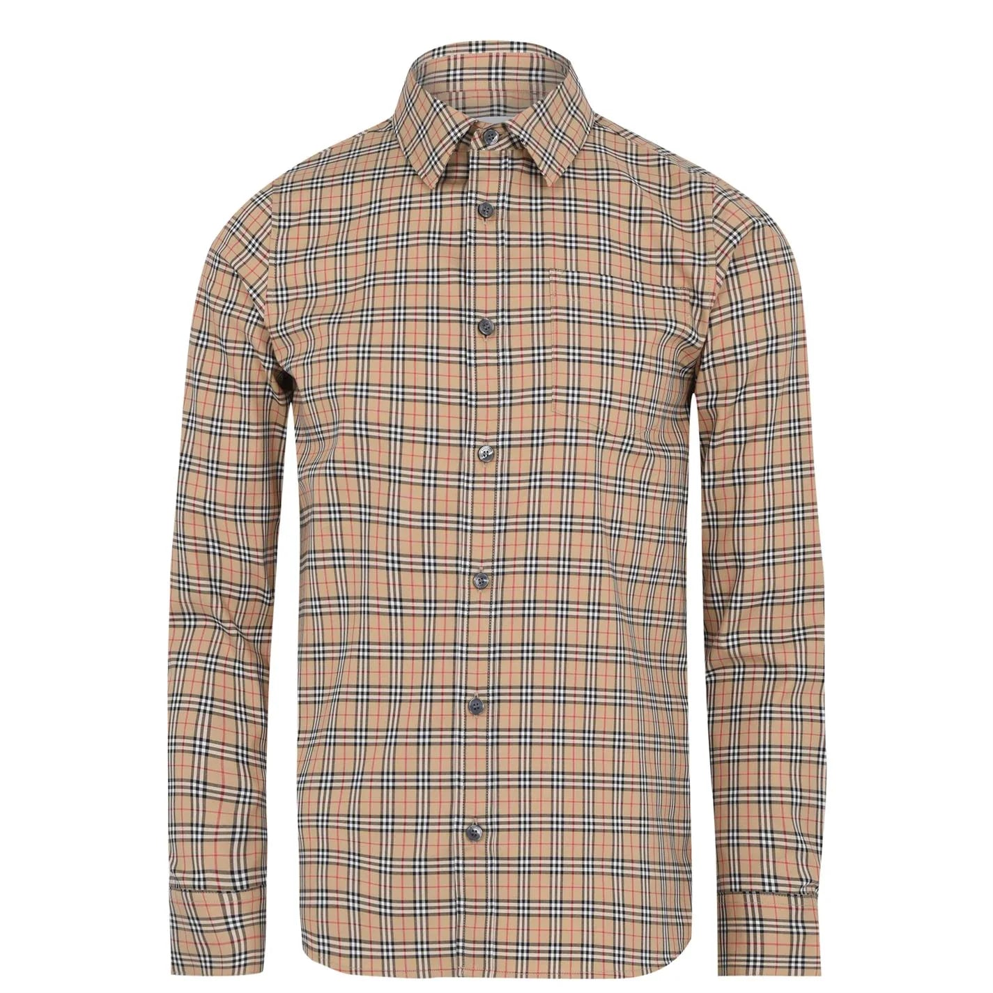 Burberry Check Long Sleeve Shirt for Kids - Classic Plaid Button-Up Top for Boys & Girls - Perfect for School, Parties, and Family Photos