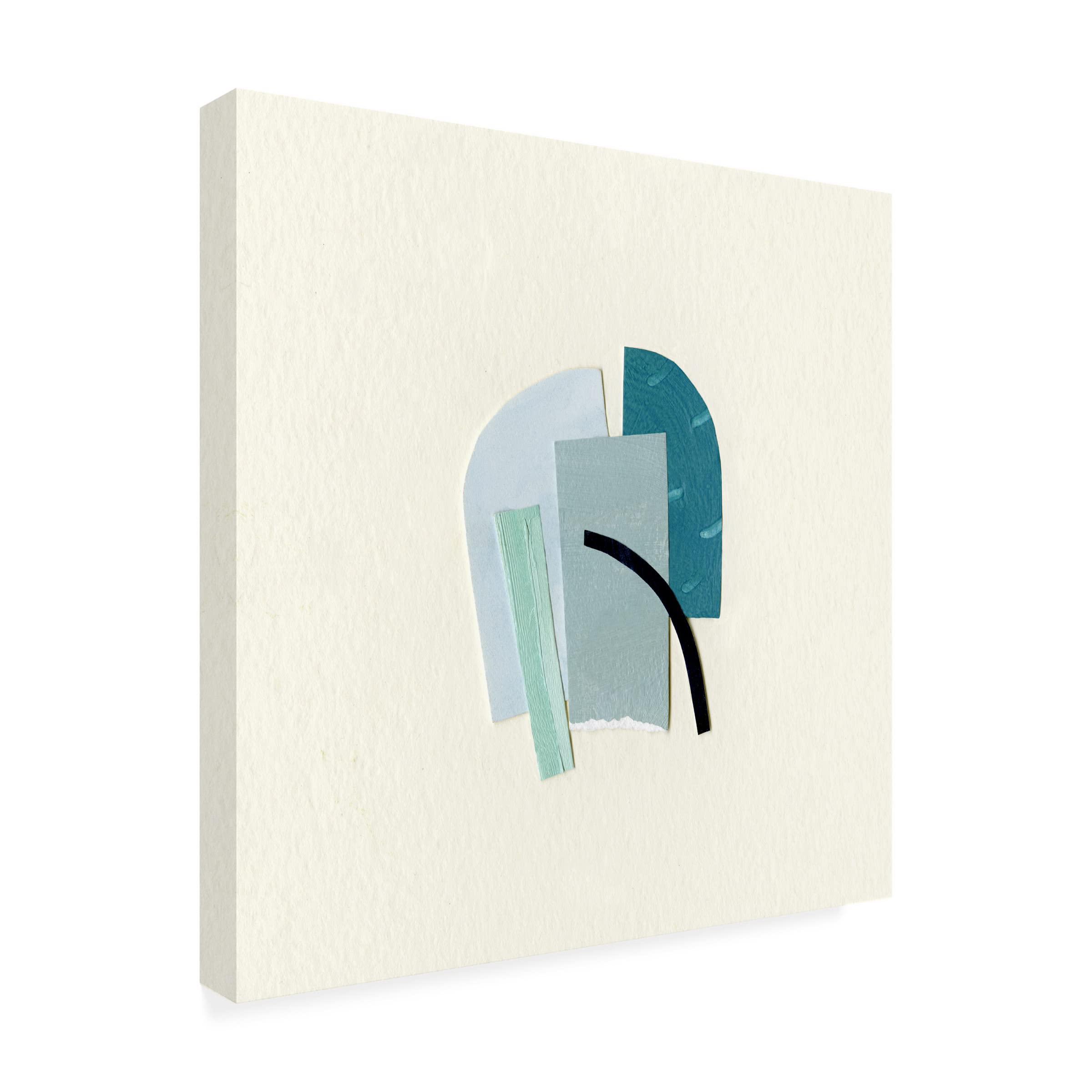 Emma Caroline 'Bits And Pieces I' Canvas Wall Art Print - Modern Abstract Painting for Living Room, Bedroom & Office Decor