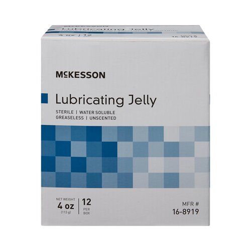 McKesson Sterile Lubricating Jelly - Water-Based Personal Lubricant for Medical Exams & Intimacy | 4 oz Tube | Latex Safe | Gynecologist Recommended | Ideal for Catheter Insertion & Sensitive Skin Care
