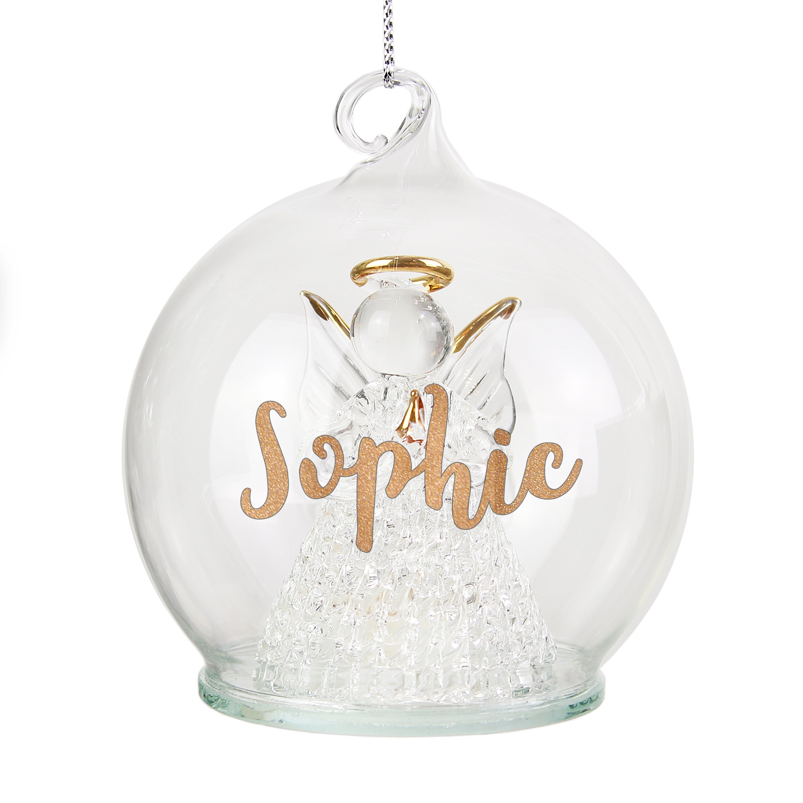 Personalized Christmas LED Angel Ornament - Custom Name Holiday Tree Decoration for Festive Home Decor & Gift Giving