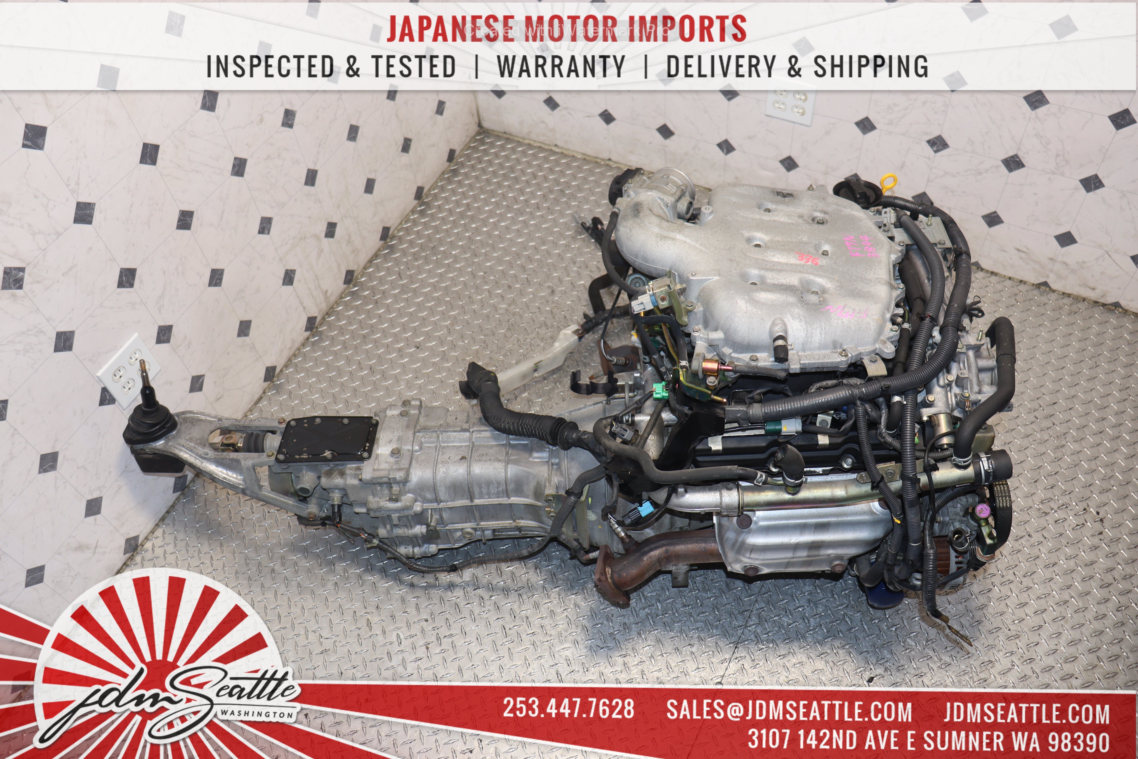 JDM VQ35DE 3.5L V6 Engine for 2003-2005 Nissan 350Z & Infiniti G35 - Non-Revup 6-Speed Manual Transmission (CD07) - Performance Upgrade & Replacement Part for Racing & Daily Driving