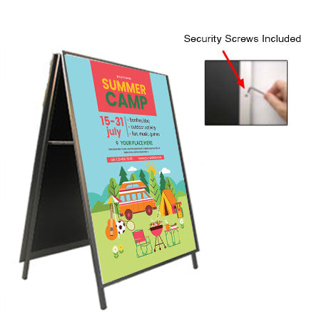 27x40 A-Frame Sign Holder with Security Screws - 1 1/4