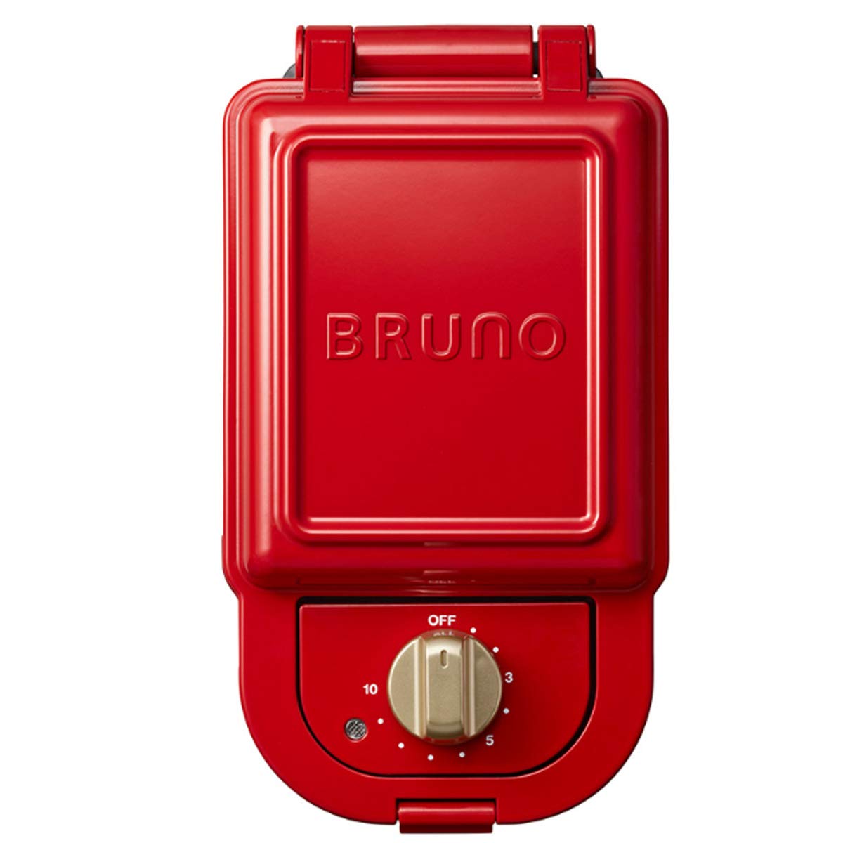 BRUNO Hot Sand Maker Single Sandwich Press (Red) BOE043-RD - Compact & Portable for Home, Office, Dorm | Perfect for Grilled Cheese, Paninis & Quick Meals