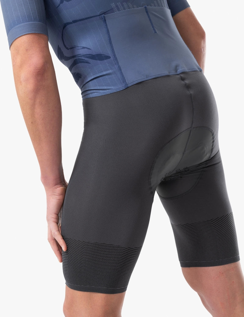 Compressport Men's AERO SS Trisuit - Breathable Cycling & Triathlon Suit with Indigo Print - Perfect for Training, Racing & Endurance Sports
