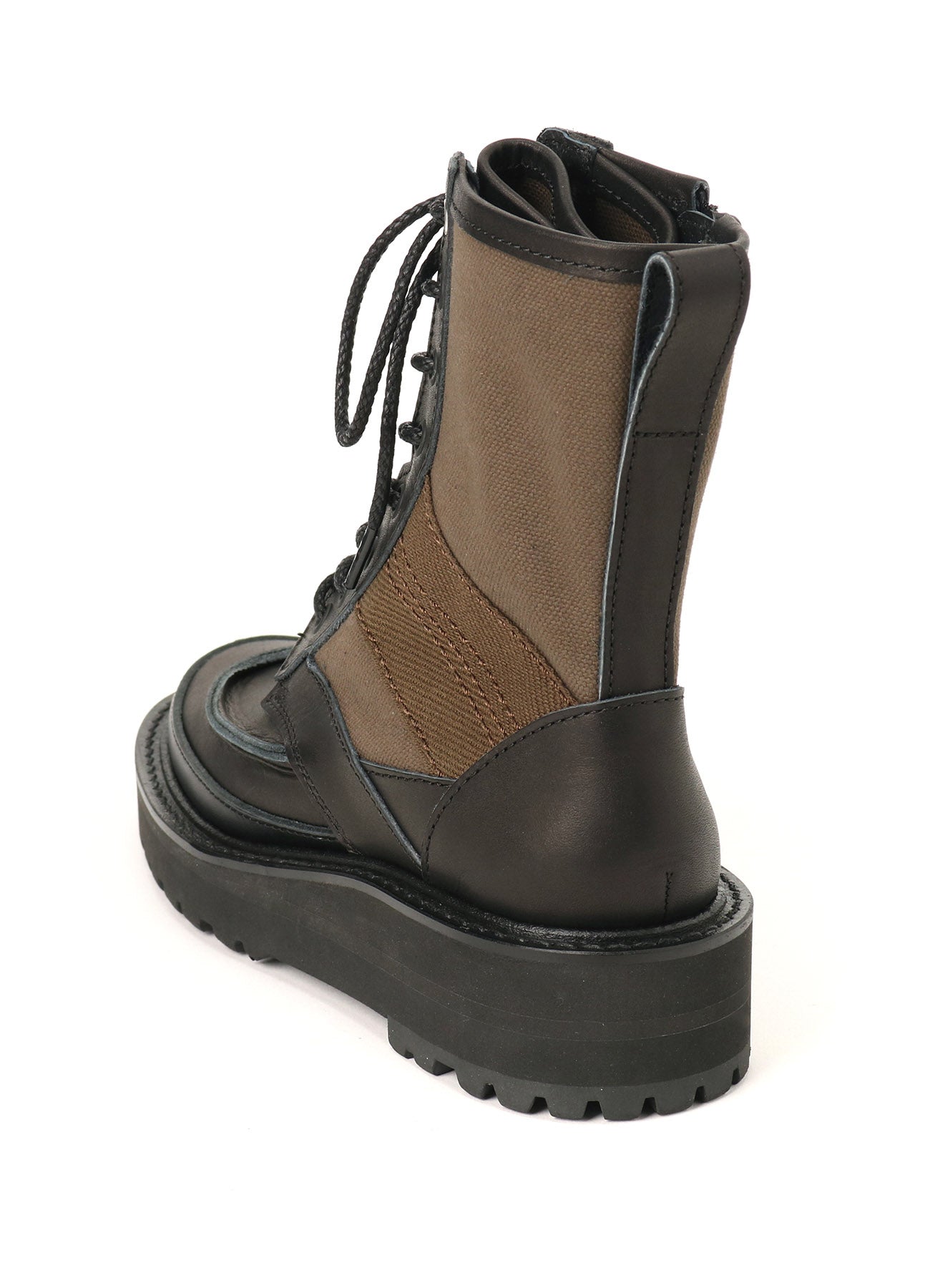Men's Military Boots - Cotton Duck & Leather Combat Boots for Outdoor Hiking, Tactical Work & Adventure