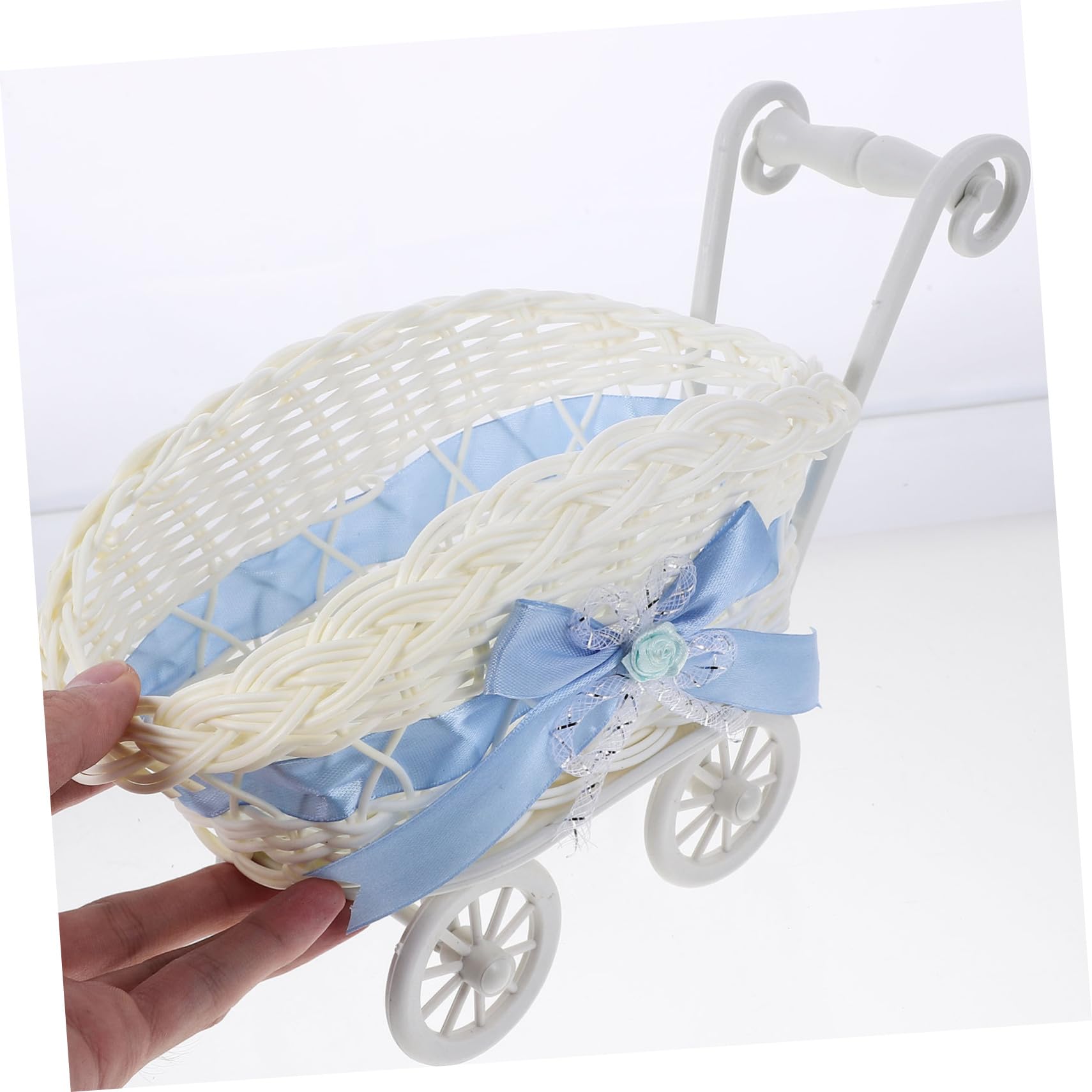 VICASKY 2-Pack Woven Party Baskets - Mini Picnic Baskets for Candy, Snacks & Food - Durable PP Material - Perfect for Parties, Picnics, Baby Showers & Home Decor