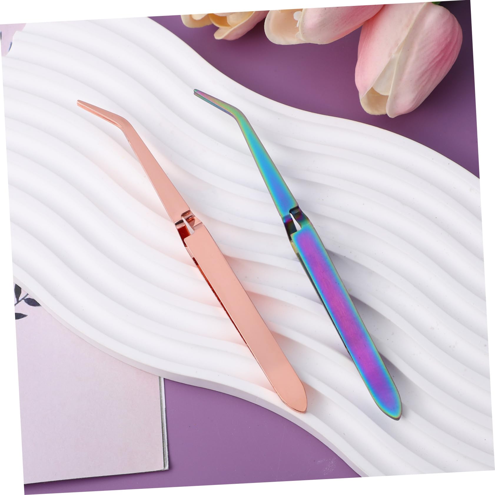 minkissy 8 Pcs Stainless Steel Nail Shaping Tweezers Set - Nail Clippers, Cuticle Trimmer, Rhinestone Applicator & Manicure Tools for Professional Salon & Home Nail Care
