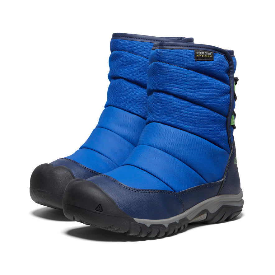 Big Kids' Puffrider Waterproof Winter Boots - Navy Blue | Warm Snow Boots for Boys & Girls | Perfect for Snow Play, Sledding & Cold Weather Activities