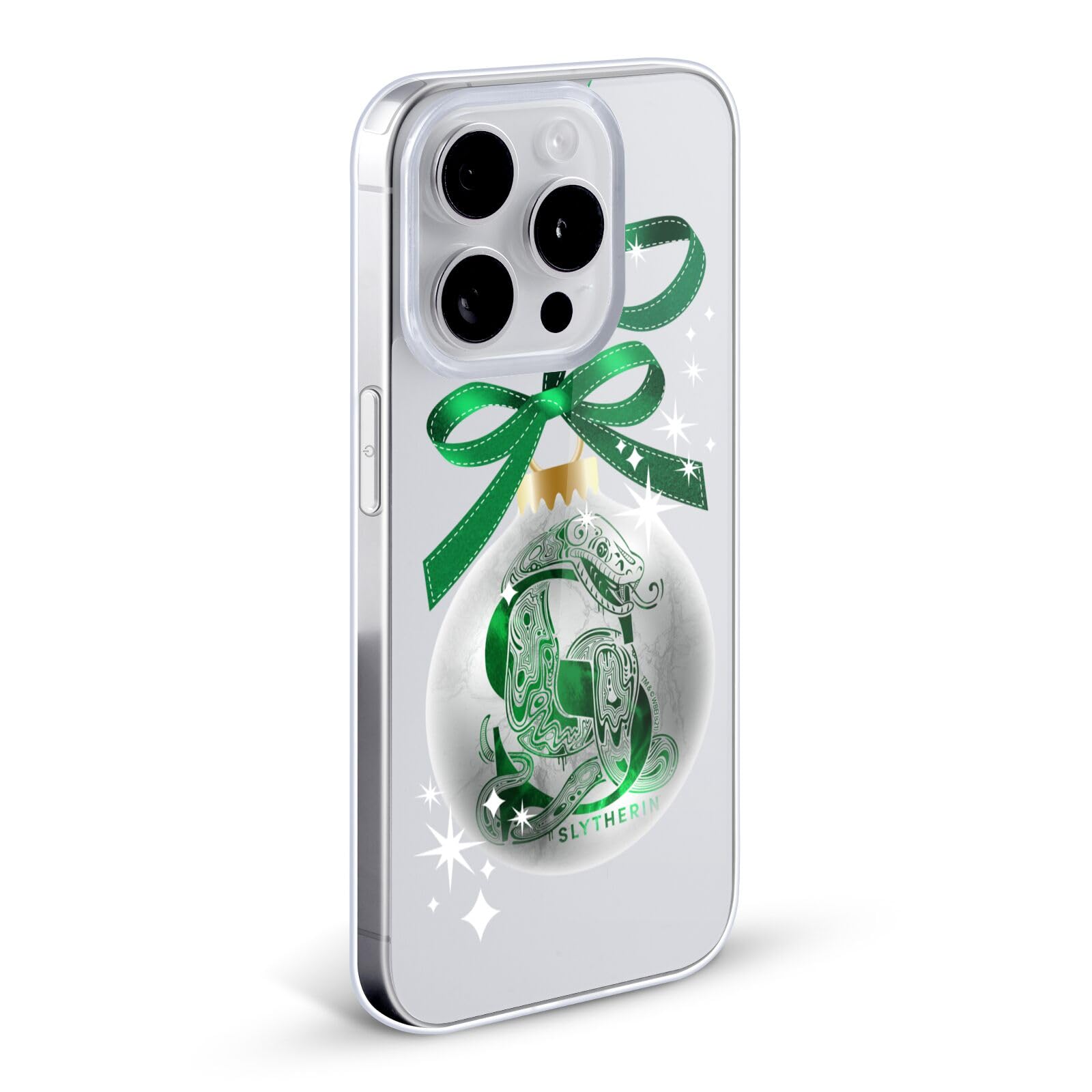 Official Harry Potter Slytherin Deathly Hallows Christmas Soft Gel Phone Case - Compatible with iPhone 7 Plus/8 Plus - Holiday Gift for Wizarding World Fans - Perfect for Christmas Decorations & Potterhead Collections