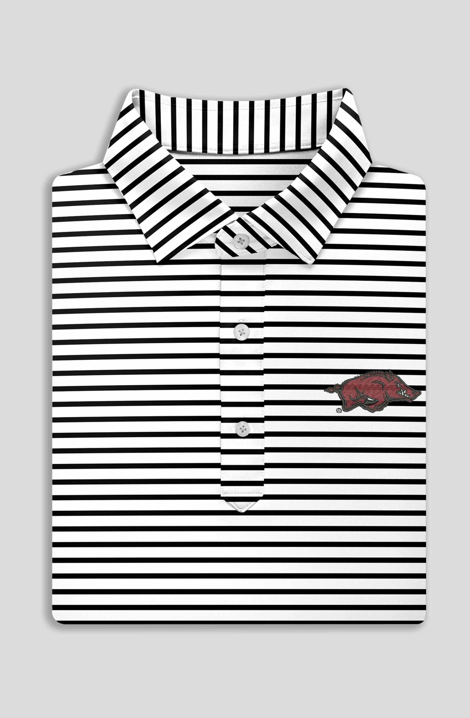 University of Arkansas Razorbacks Gus Stripe T-Shirt - Officially Licensed College Apparel for Fans & Alumni - Perfect for Game Day, Tailgating, and School Spirit Events