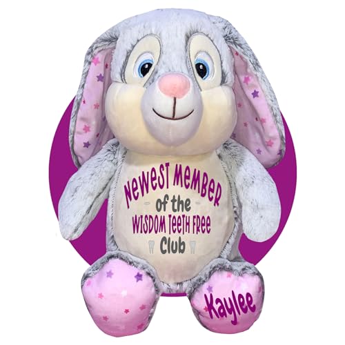 Wisdom Teeth Recovery Gifts for Kids - Personalized Get Well Soon Gift Basket After Tooth Extraction - Cute Bubblegum Bunny Care Package by Kikilishop | Perfect Post-Surgery Comfort Gift for Children & Teens