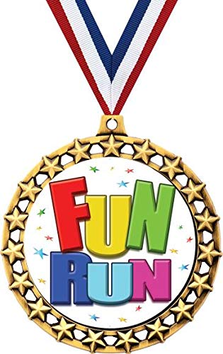2.5 Inch Galaxy Star Fun Run Medals - Custom Race Awards for 5K, Marathon & Charity Events - Durable & Lightweight for Runners