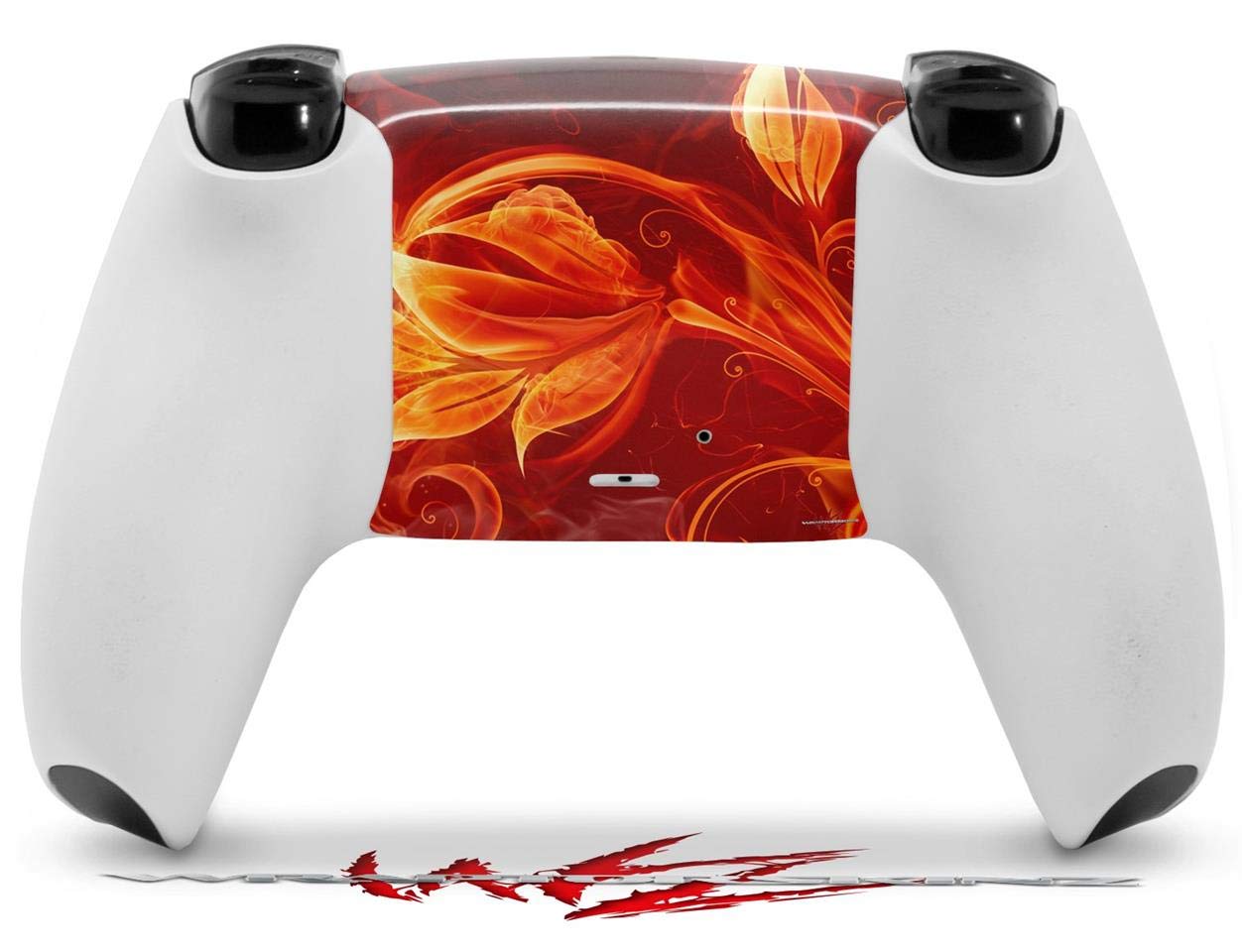 PS5 DualSense Controller Skin Wrap - Fire Flower Design for Gaming Protection