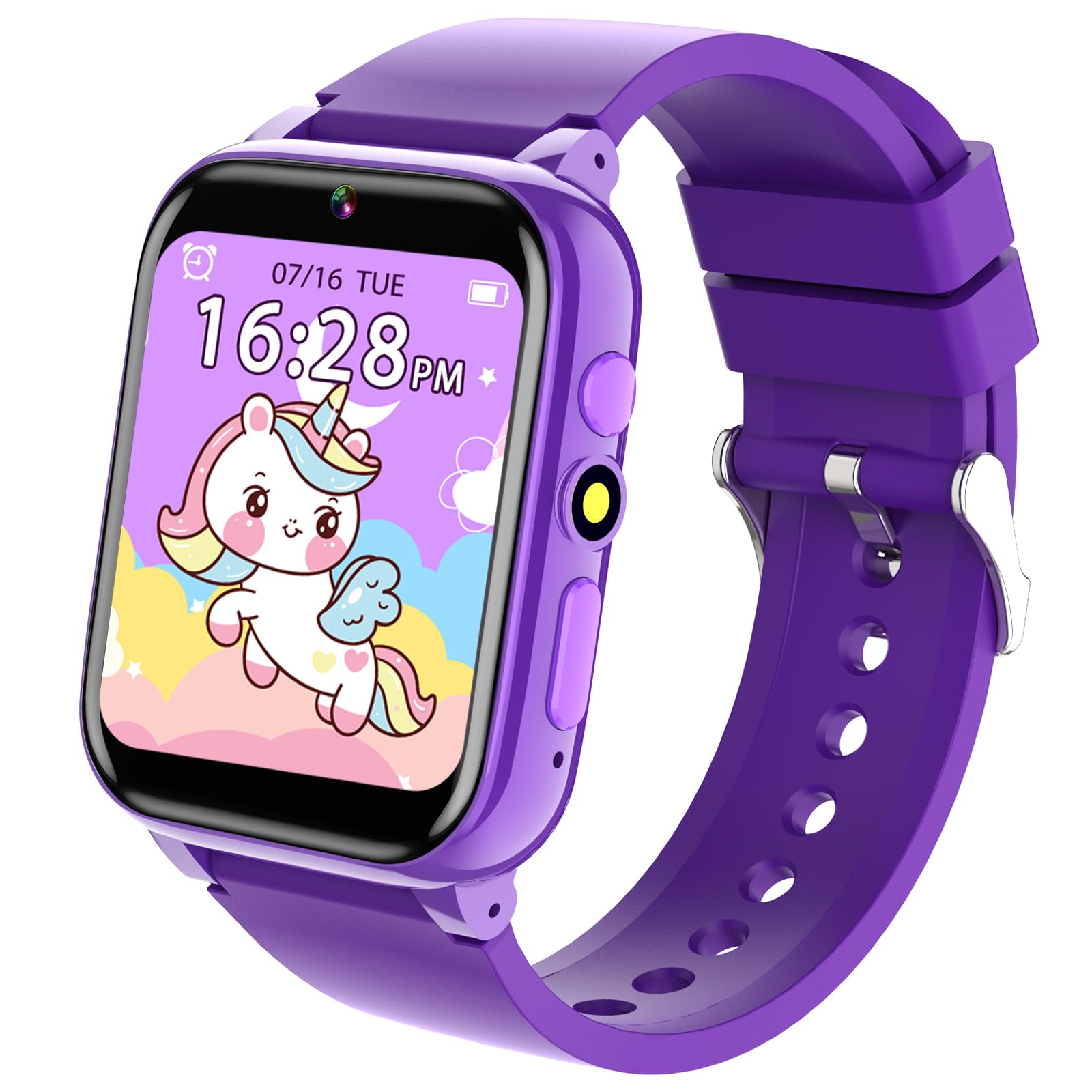 Kids Smart Watch with 26 Games, Camera, Music Player & Audiobooks - Waterproof GPS Tracker for Boys & Girls Ages 3-12 (Purple) | Perfect for Outdoor Play, Learning & Parental Monitoring