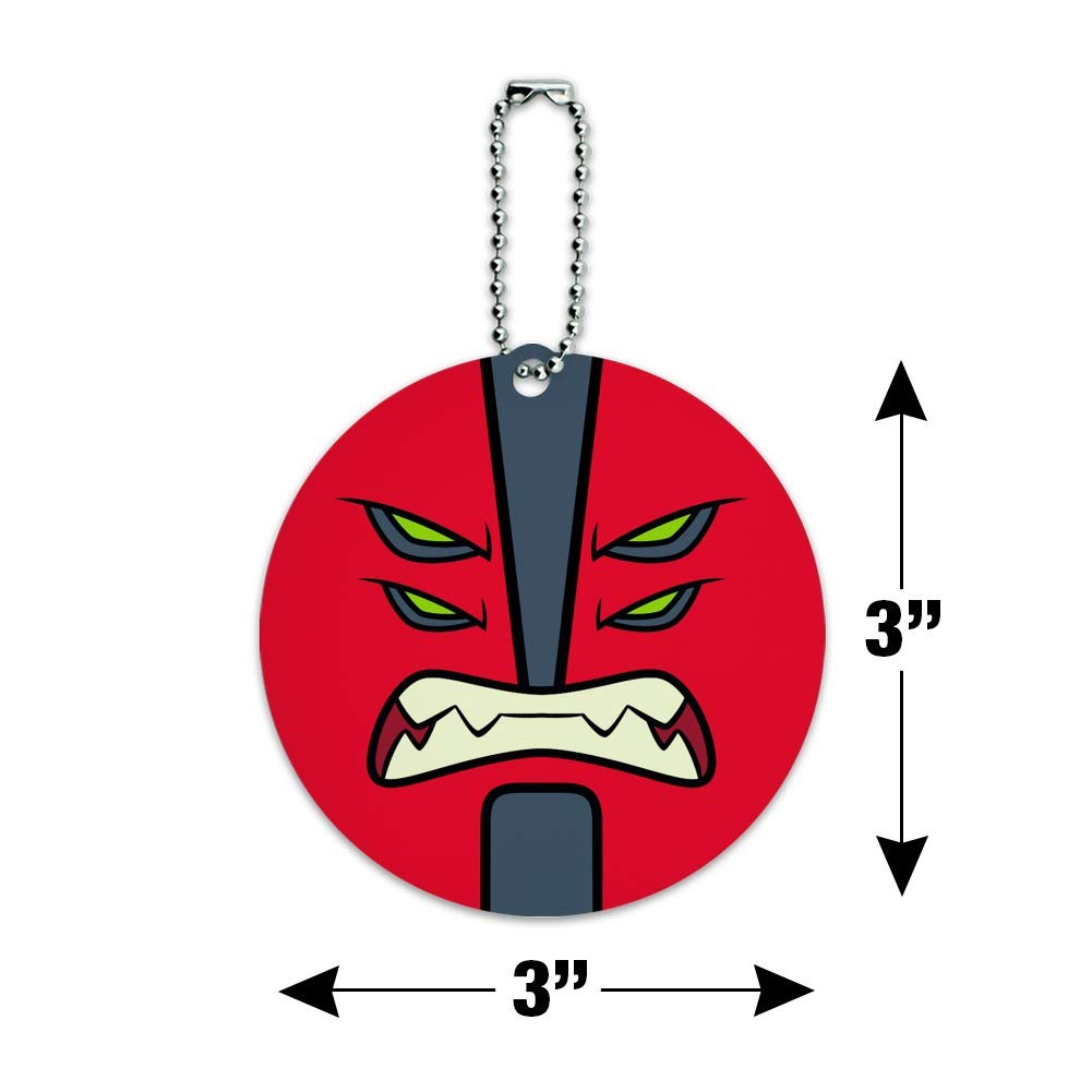 Ben 10 Four Arms Round Luggage ID Tag - Durable Suitcase Name Tag for Travel Bags & Carry-Ons - Perfect for Kids' Backpacks, School Bags & Vacation Trips