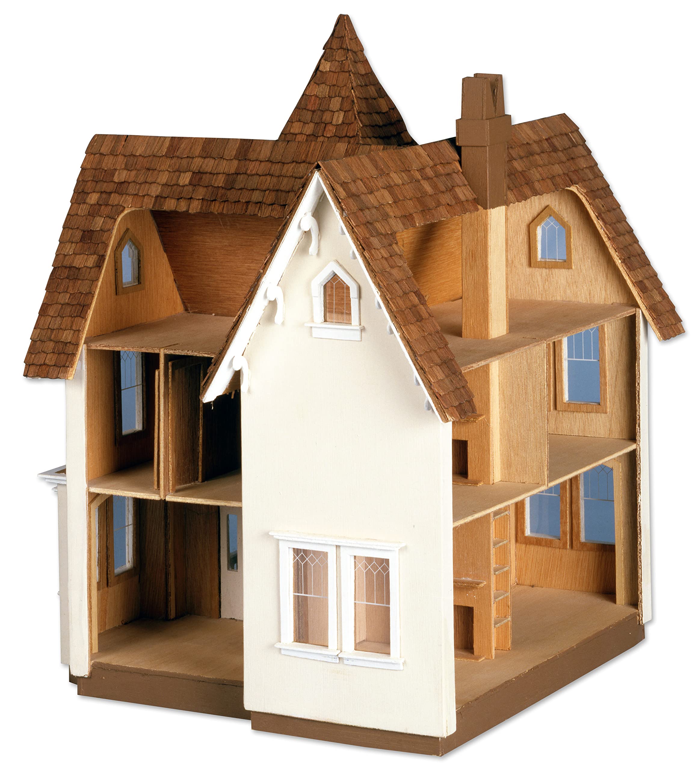 Greenleaf Fairfield Dollhouse Kit - 1/24 Scale Miniature Dollhouse for Collectors & Hobbyists | Perfect for Home Decoration, Gift Giving & Creative Play