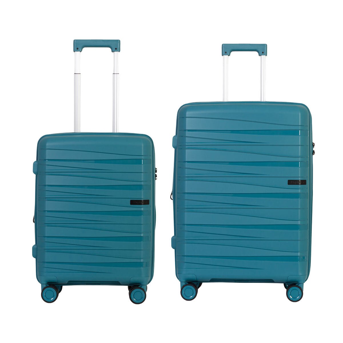 Explorer Breeze Anti-Theft Expandable 2-Piece Luggage Set (Carry-On & Medium Checked) - Lightweight Durable Suitcase for Air Travel, Business Trips & Family Vacations