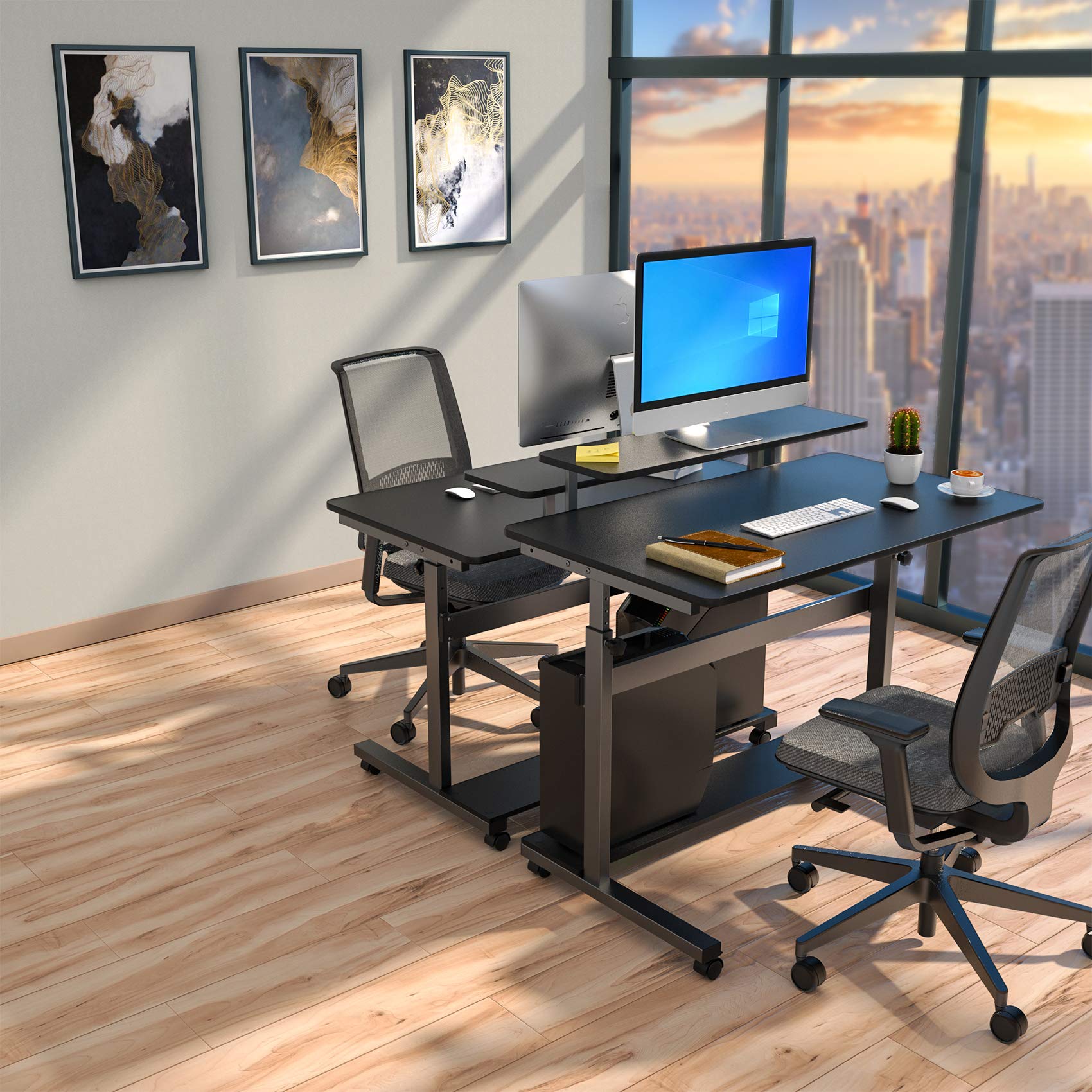 Height Adjustable Standing Desk with Wheels - 41