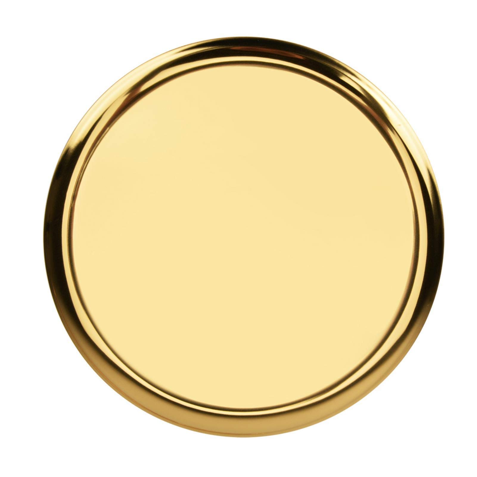 Premium Stainless Steel Round Serving Tray - Elegant Tea Set, Fruit, Candy, Jewelry & Towel Storage Organizer (Golden) - Perfect for Dining, Entertaining & Home Decor