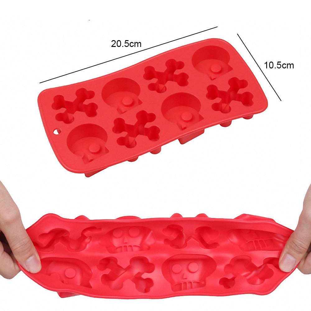 5Pcs Halloween Silicone Chocolate Molds Set - Bat, Pumpkin, Witch Hat, Ghost & Skull Shapes for Candy, Jello, Soap, Wax, Crayon Melts - Perfect for Halloween Party Favors, DIY Crafts & Home Decorations