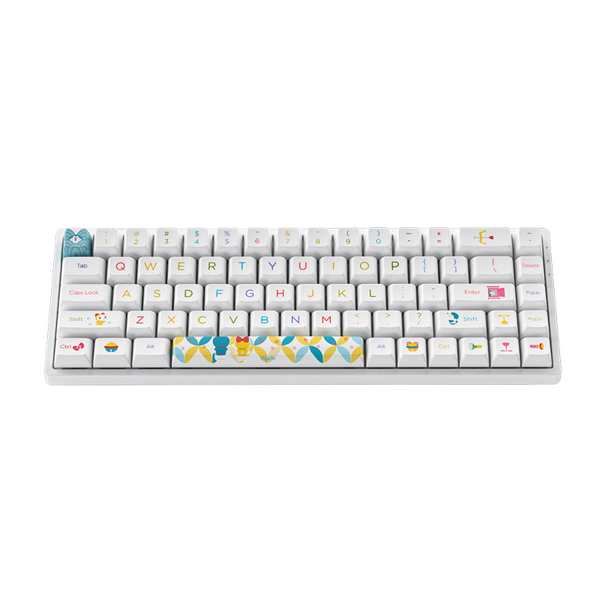 Akko 3068B Doraemon Wireless Mechanical Keyboard - Hot Swappable RGB Backlit, CS Jelly Pink Switches, 60% Compact Design for Gaming & Typing - Perfect for Office, Home & Esports Enthusiasts