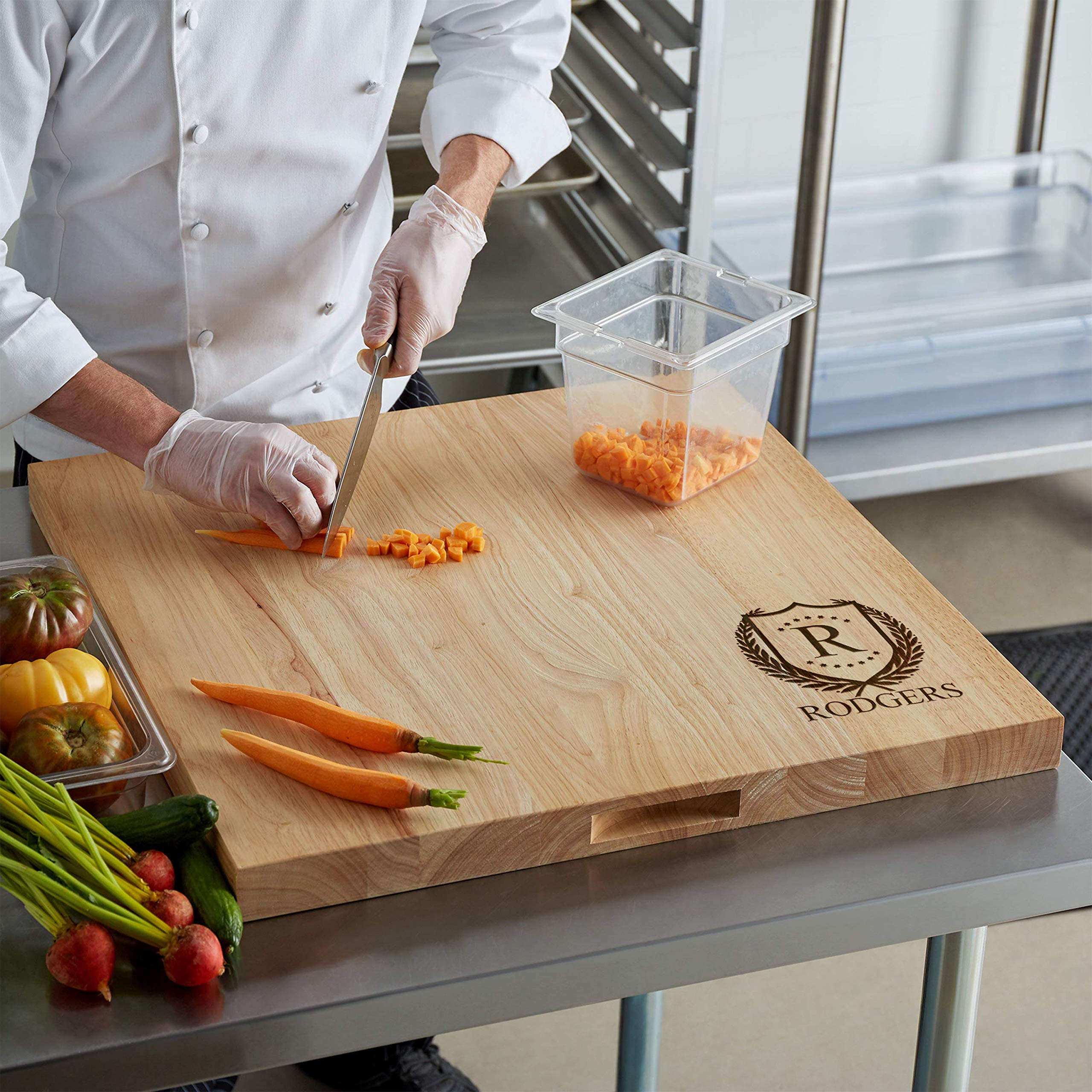 Custom Engraved Wood Cutting Board - Personalized Gift for Kitchen, Wedding & Housewarming - 24x24x1.75 Inch - Rodgers Design - Perfect for Chopping, Serving & Home Decor