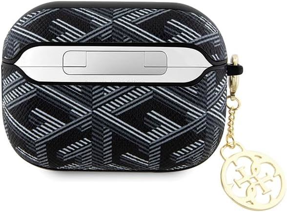 Guess GCube Charm Case for AirPods Pro 2 - Sleek Black Protective Cover | Compatible with Wireless Charging | Perfect for Gym, Travel & Everyday Use