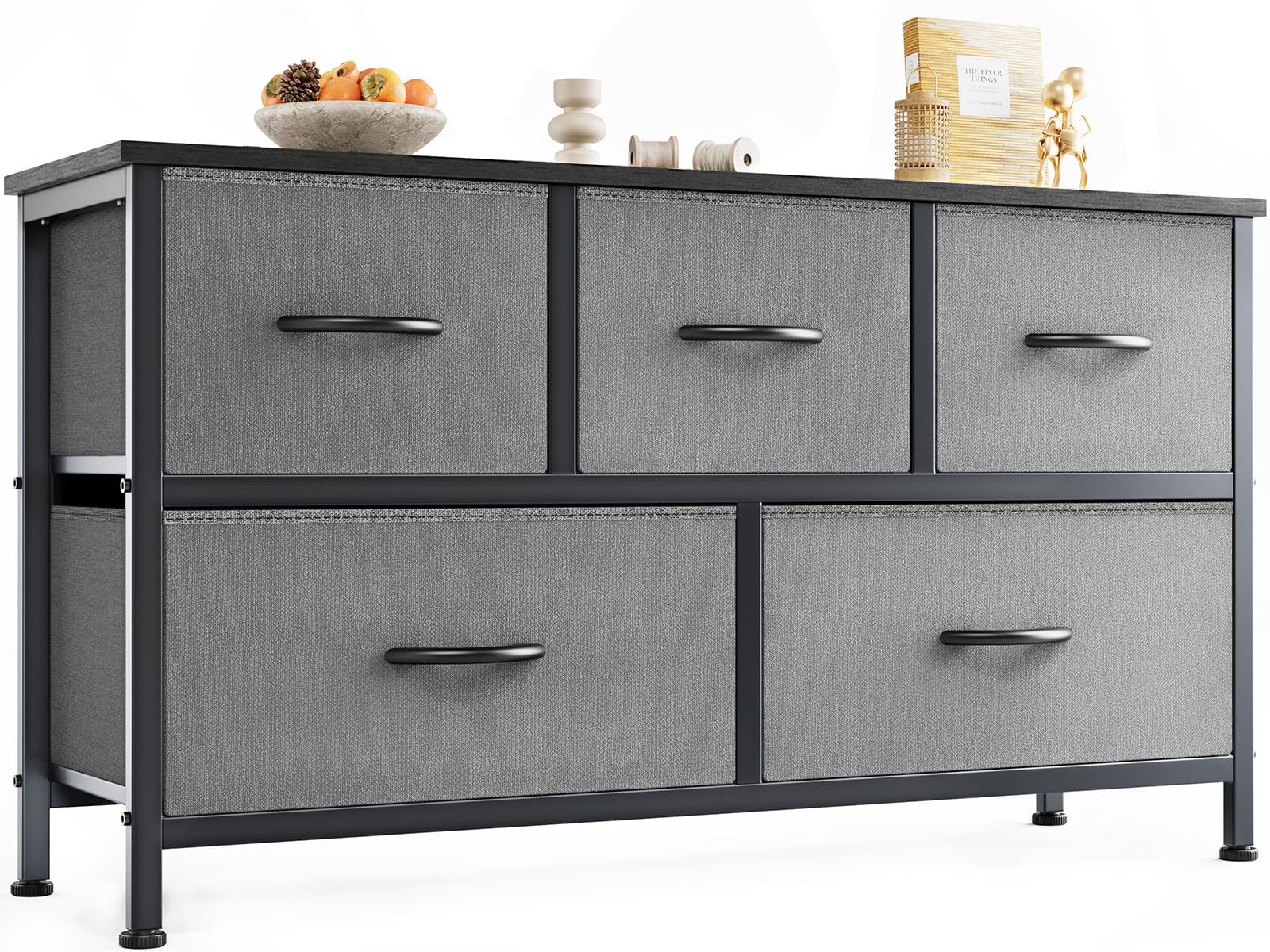 OLIXIS 5-Drawer Fabric Dresser - Bedroom Storage Organizer for Closet & Living Room