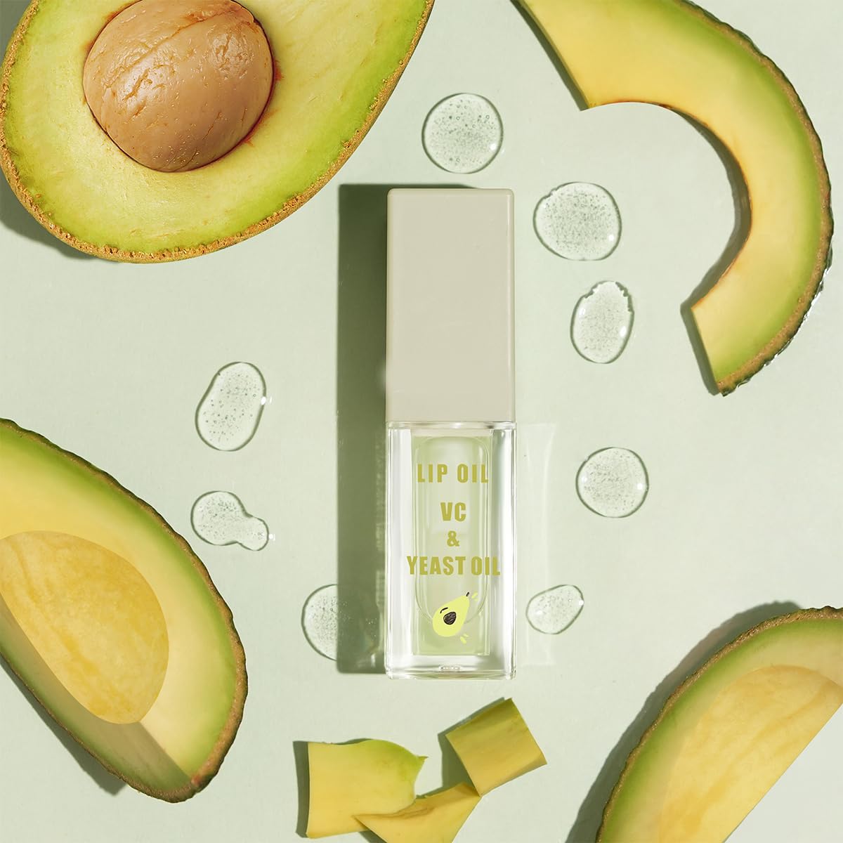 Syfer Natural Lip Oil with Vitamin C & Yeast Extract - Long Lasting Moisturizing & Nourishing Lip Treatment for Women & Girls - 4ml Avocado Flavor - Perfect for Dry Lips, Daily Hydration & Night Care