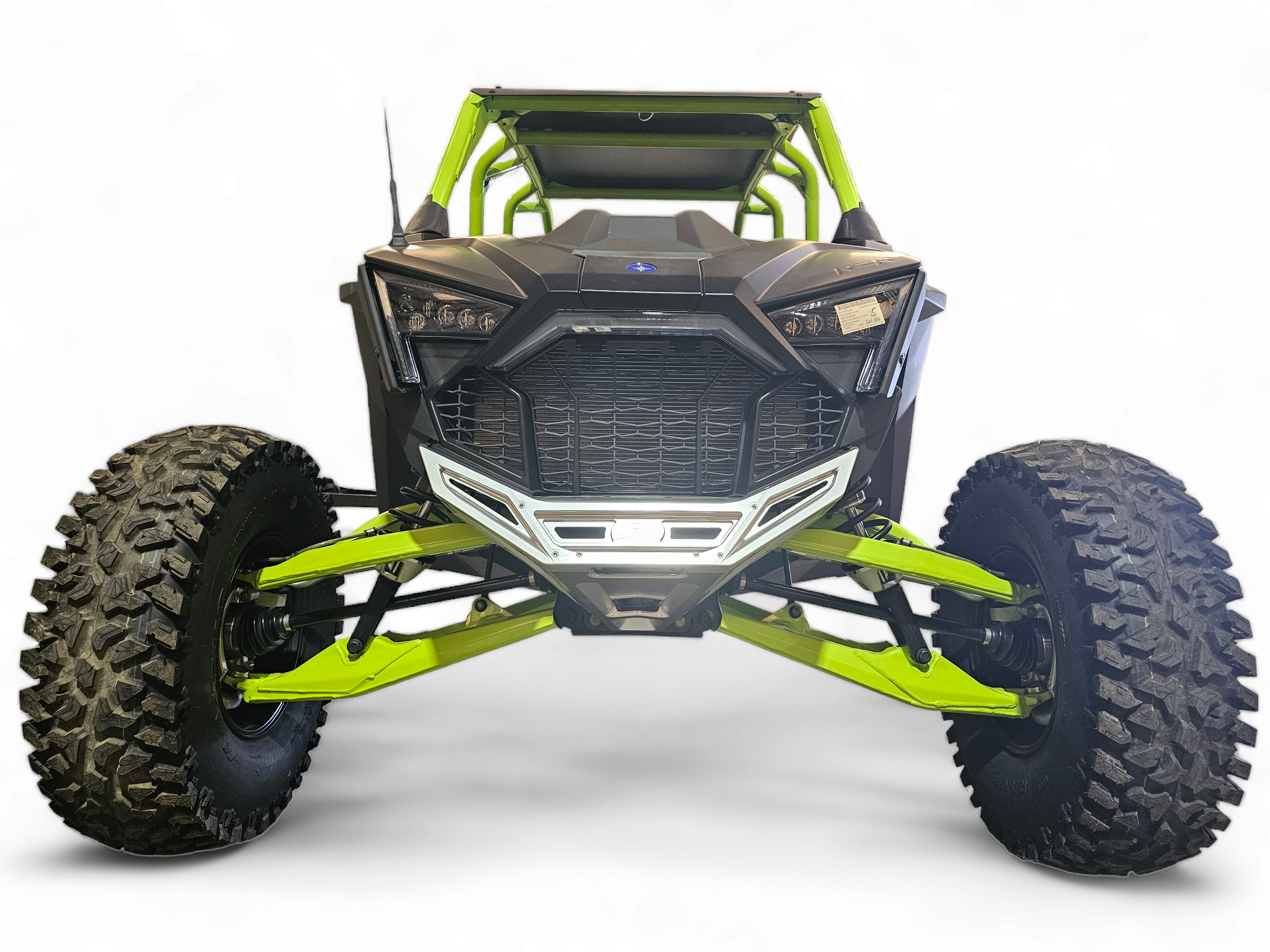 2022-2025 Polaris RZR Pro R & Turbo R Machined Billet Front Winch Bumper (Clear Anodized) - Heavy-Duty Off-Road Protection for Trail Riding & Rock Crawling - FWB610031