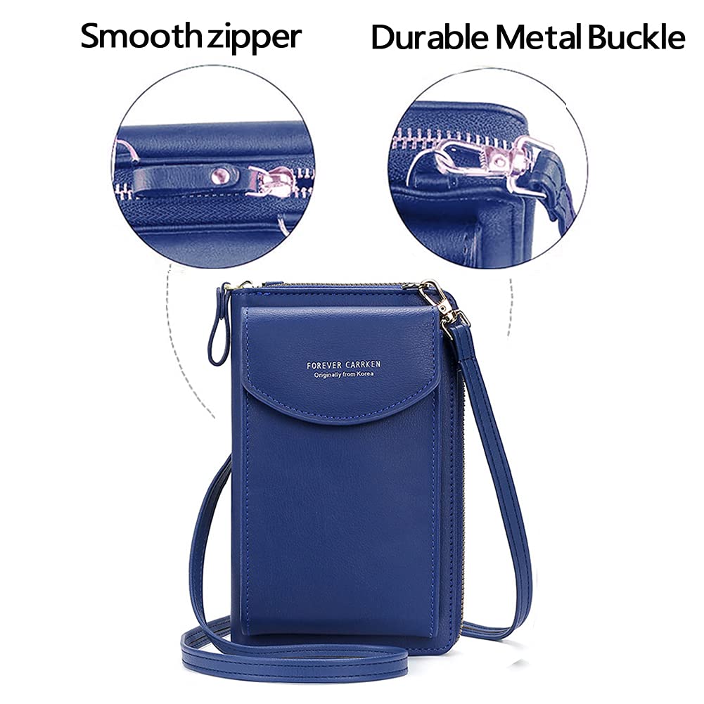 Women's Small PU Leather Crossbody Phone Bag - Stylish Cellphone Purse Wallet for Everyday Use, Travel & Shopping