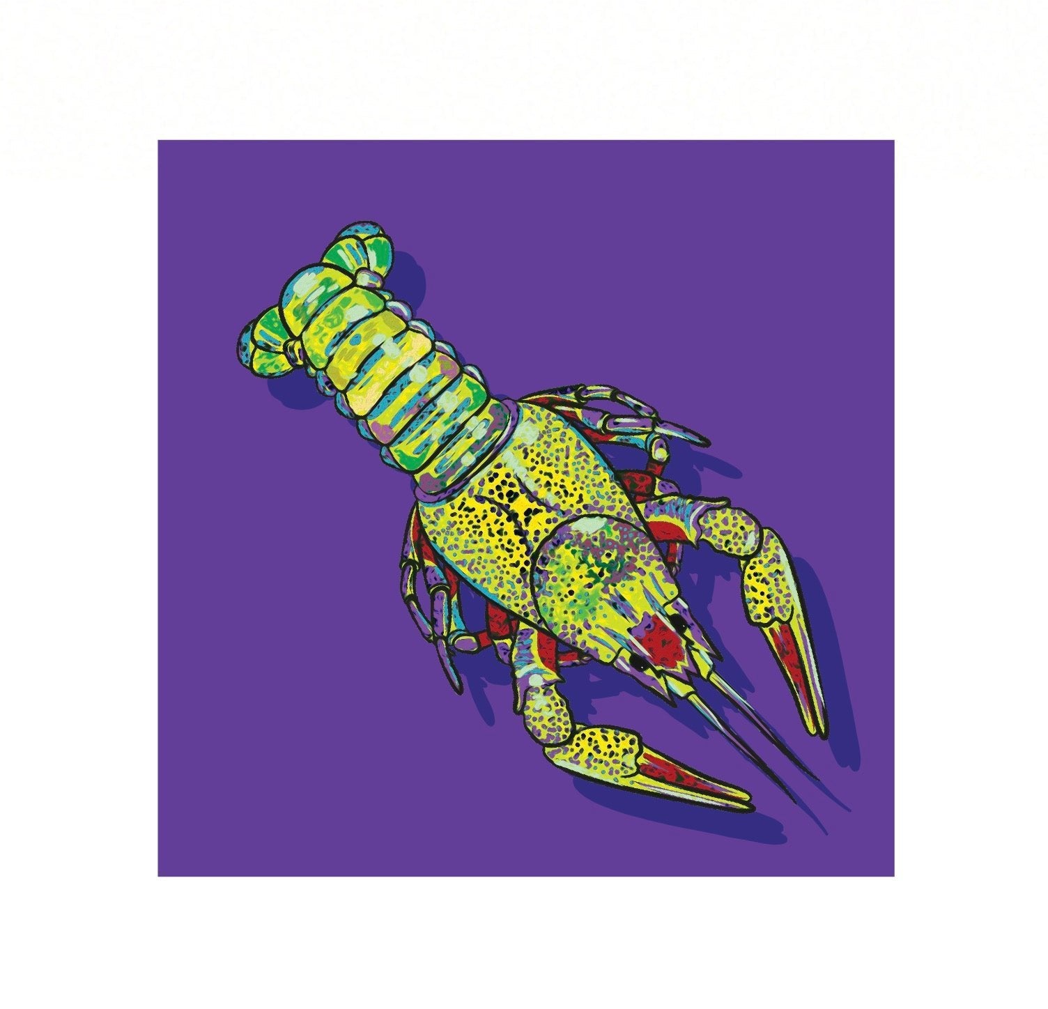 Vibrant Pop Art Crawfish Decals - Waterproof Vinyl Stickers for Laptops, Cars & DIY Crafts - Perfect for Cajun Decor, Seafood Lovers & Louisiana-Themed Parties