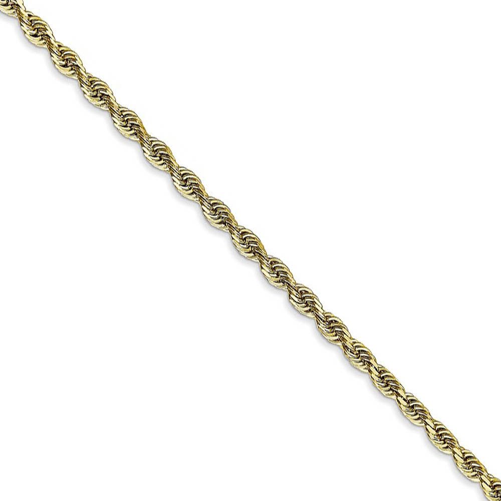 2.75mm 10k Yellow Gold Quadruple Rope Chain Anklet - 9 Inch Black Bow Charm Ankle Bracelet for Women | Elegant Jewelry Gift for Anniversary, Birthday & Special Occasions