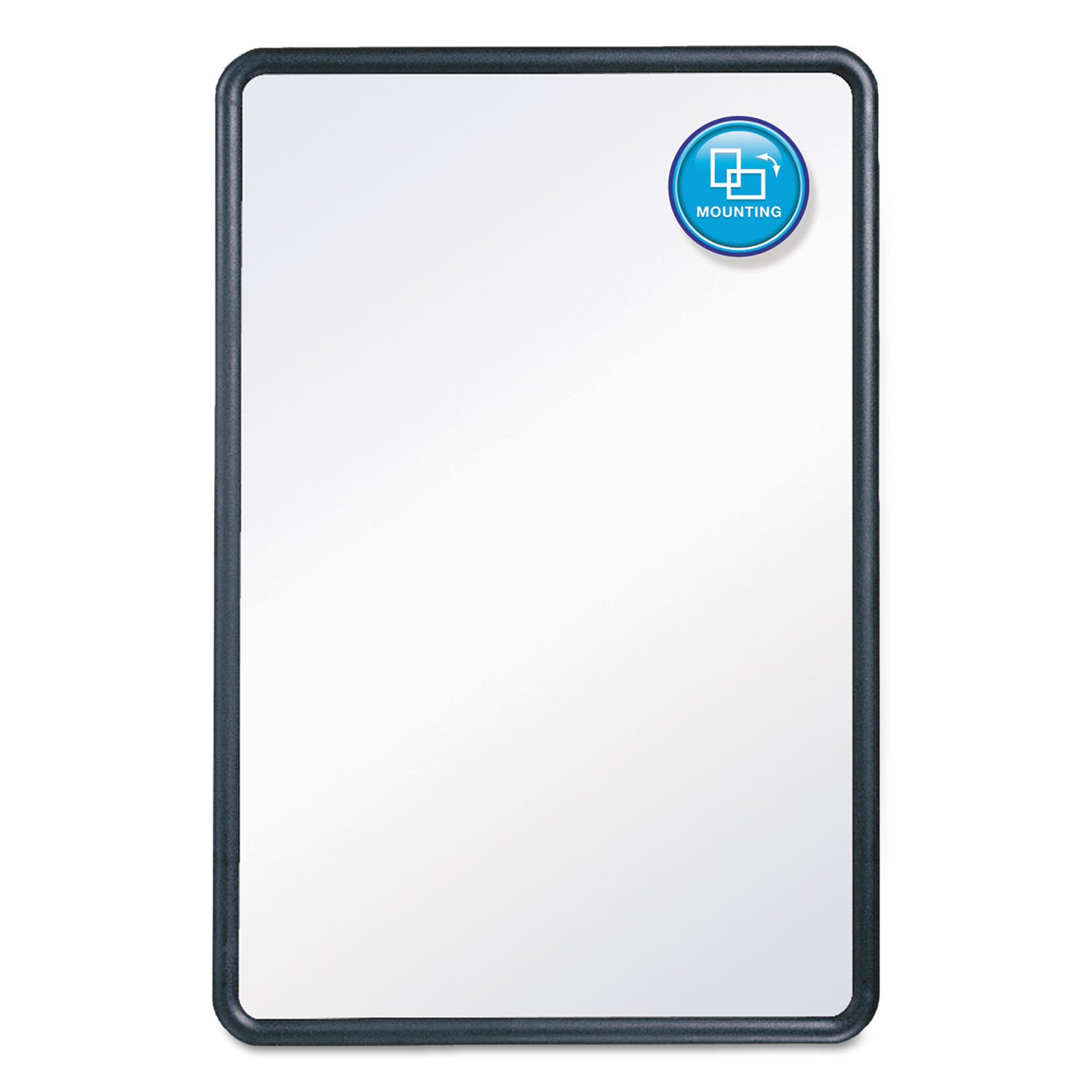 Quartet 7554 Contour Dry-Erase Board - 48x36 Inch White Melamine Whiteboard with Black Frame - Perfect for Office Meetings, Classroom Teaching & Home Office Organization