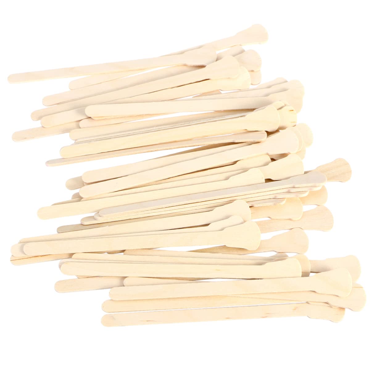 FRCOLOR 50-Piece Wooden Eyebrow Spatula Set - Professional Eyebrow Shaping & Hair Removal Tools for Salon, Home Use, and DIY Beauty Care