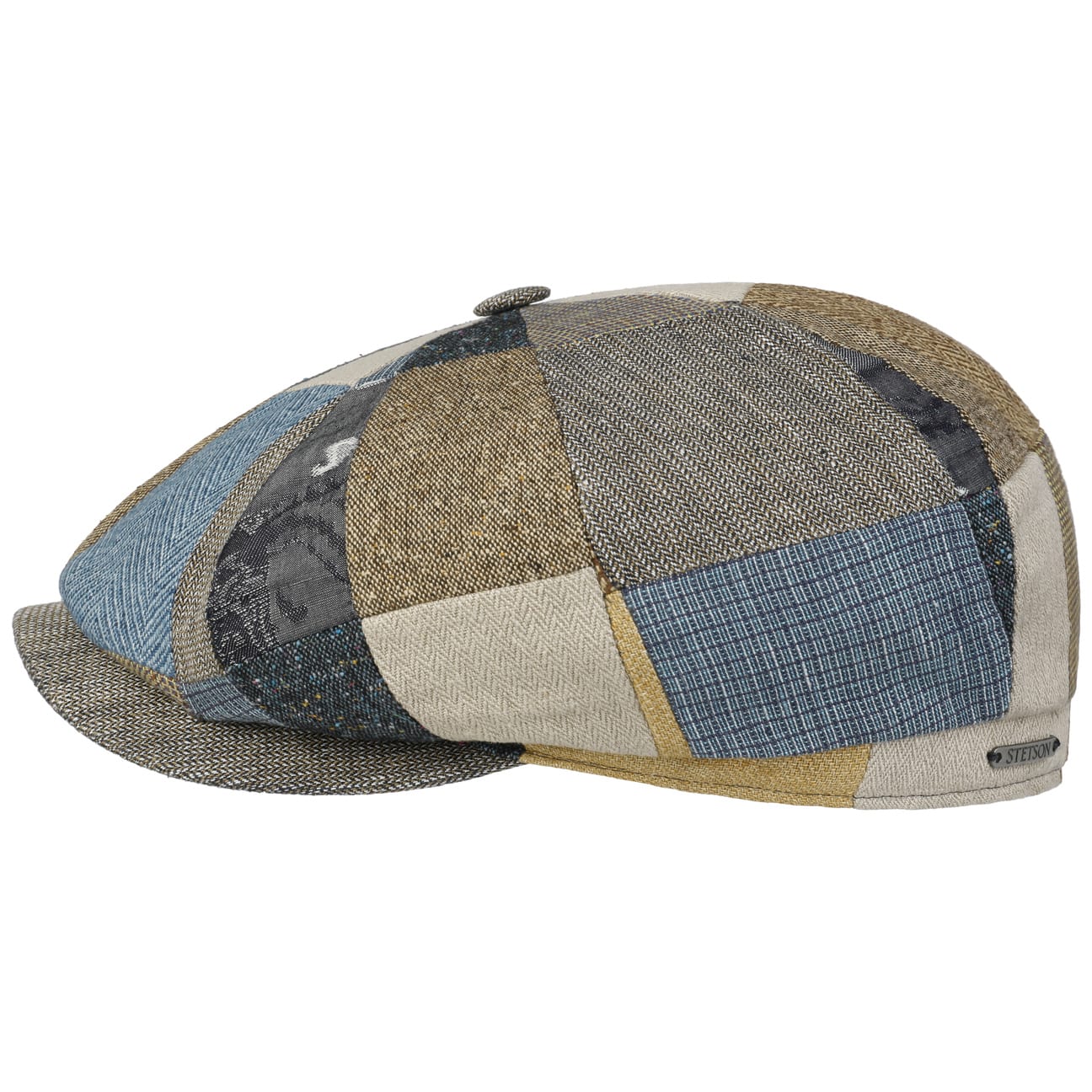Stetson Hatteras Fresh Patchwork Newsboy Cap for Men - Stylish Cotton Hat for Casual Outfits, Outdoor Adventures & Vintage Fashion Lovers