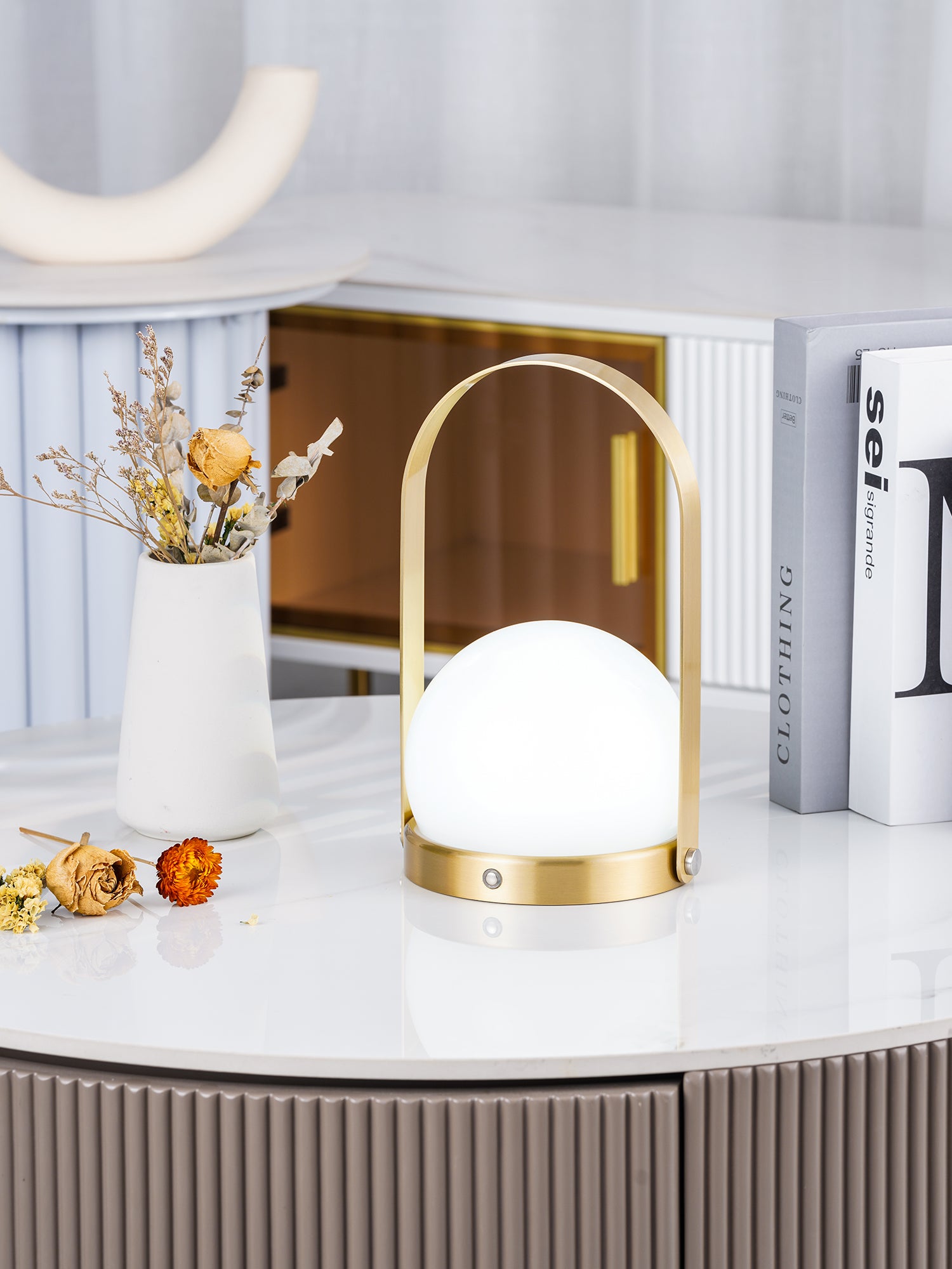 Carrie Rechargeable LED Table Lamp with Built-in Battery - Perfect for Bedroom, Living Room, and Office Lighting