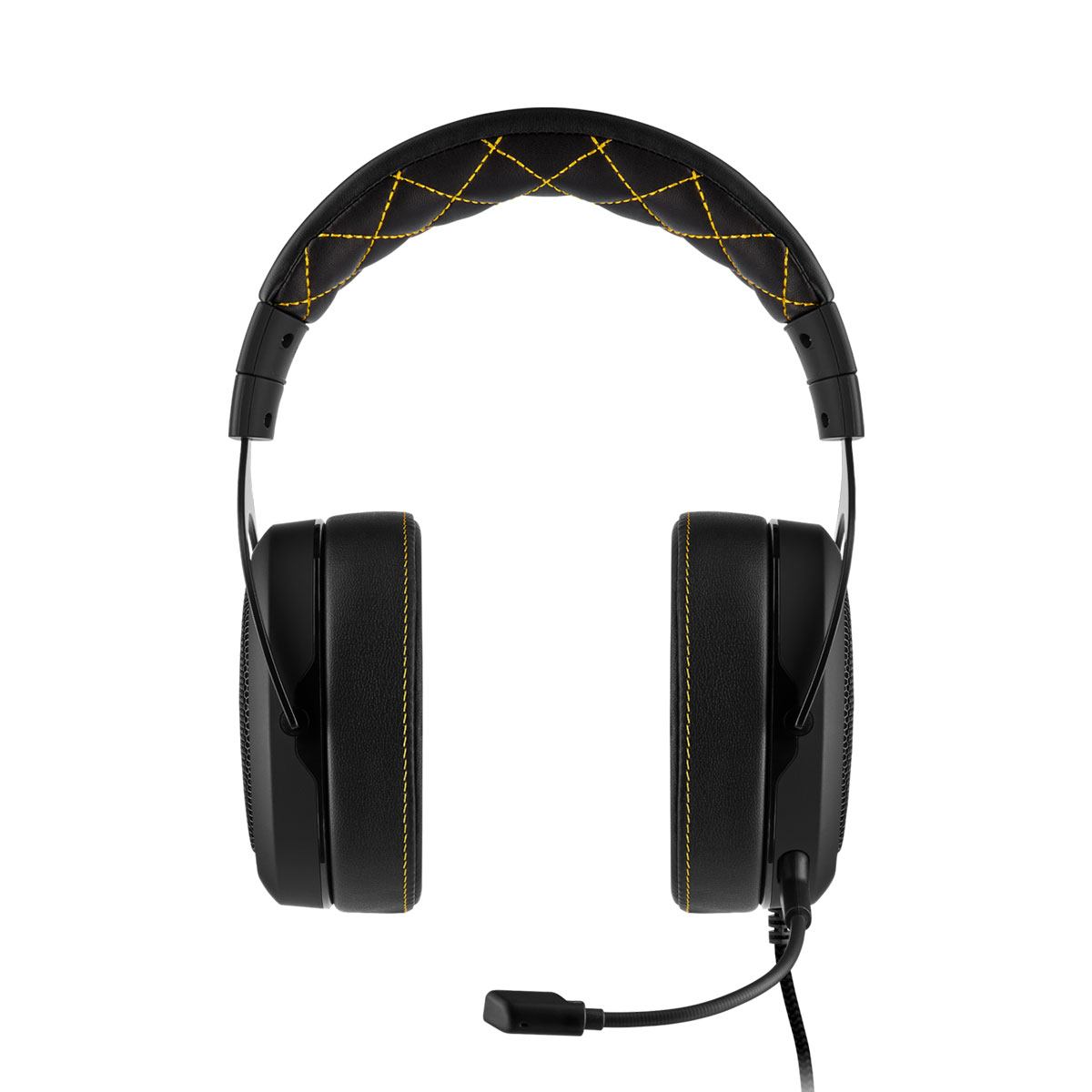 Corsair HS60 Pro Surround Sound Gaming Headset - 7.1 Virtual Surround, Memory Foam Ear Cushions, Noise Isolation - Yellow | Perfect for PC, PS4, Xbox Gaming & Online Meetings