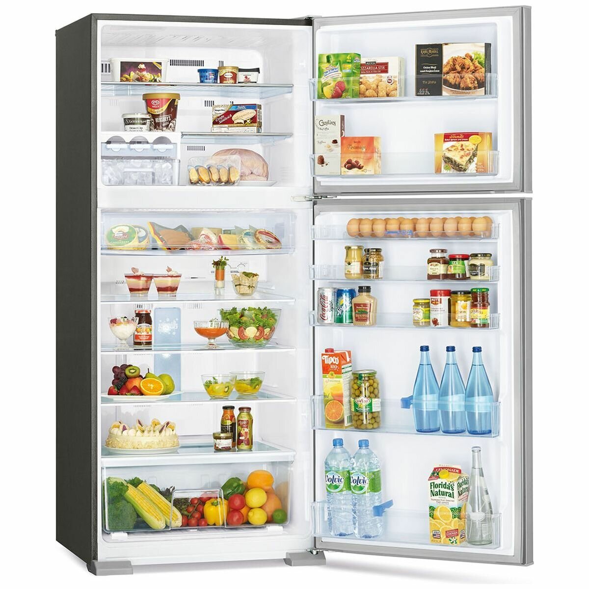 Mitsubishi Electric 505L Top Mount Refrigerator MR 505ER ST A - Energy Efficient Large Capacity Fridge for Home, Kitchen & Office Use