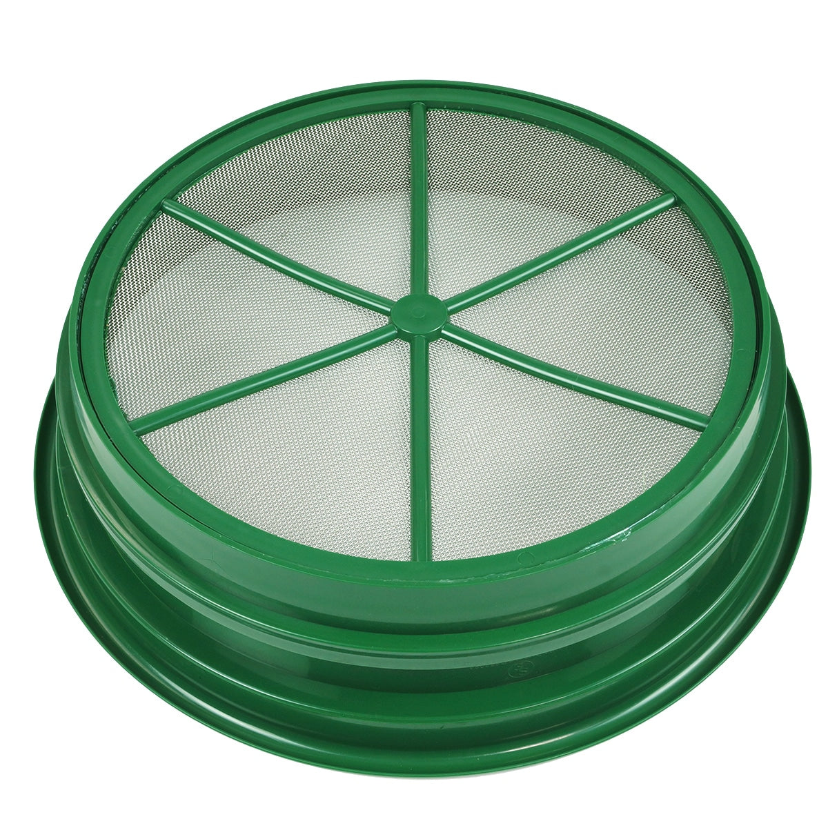 3-Piece Green Plastic Gold Sifting Pan Classifier Set - Stackable Mesh Sizes 1/20 & 1/70 - Perfect for Gold Prospecting, Gem Hunting & Outdoor Adventures