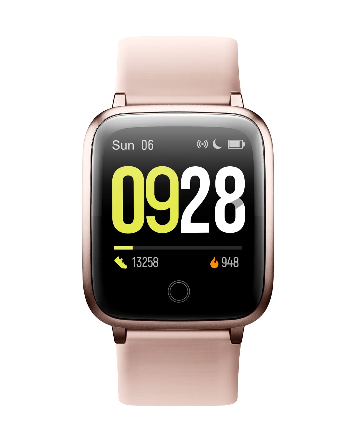 GRV Smart Watch for Women - IP68 Waterproof Fitness Tracker with Heart Rate Monitor, Step Counter, Sleep Tracking - Compatible with iPhone & Android Phones (Pink) | Perfect for Running, Gym Workouts & Daily Activity Tracking