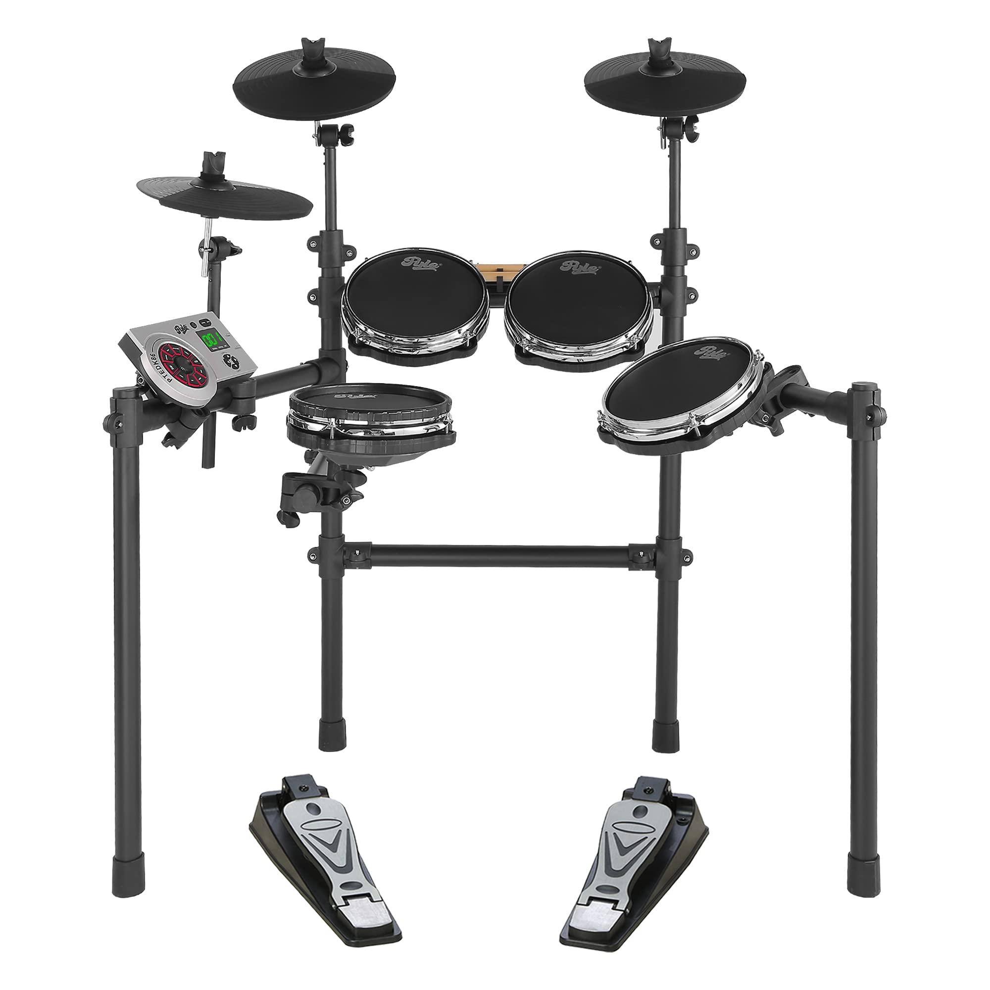 Pyle Electric Drum Kit - Portable Electronic Drum Set with Touch Sensitive Pads, MIDI Compatible for Mac & PC | Easy Setup with Drum Sticks Included | Perfect for Home Practice, Studio Recording & Live Performances