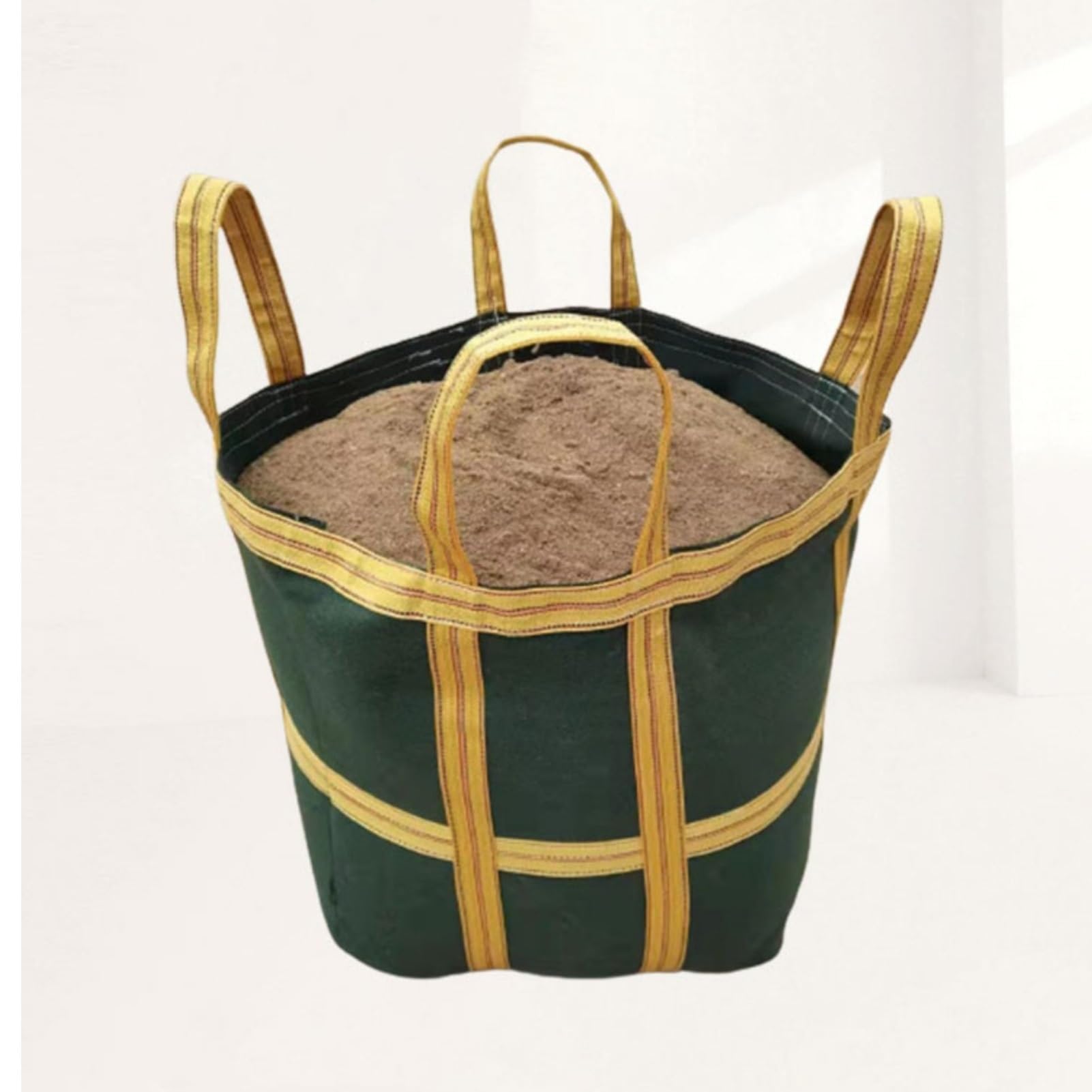Heavy Duty Canvas Lifting Net - 1.5-2 Ton Capacity Nylon Sling Bag, Reusable Crane Pallet Cargo Net for Forklift & Material Handling (80X80X90CM) - Ideal for Warehouse, Construction & Industrial Loading/Unloading Operations