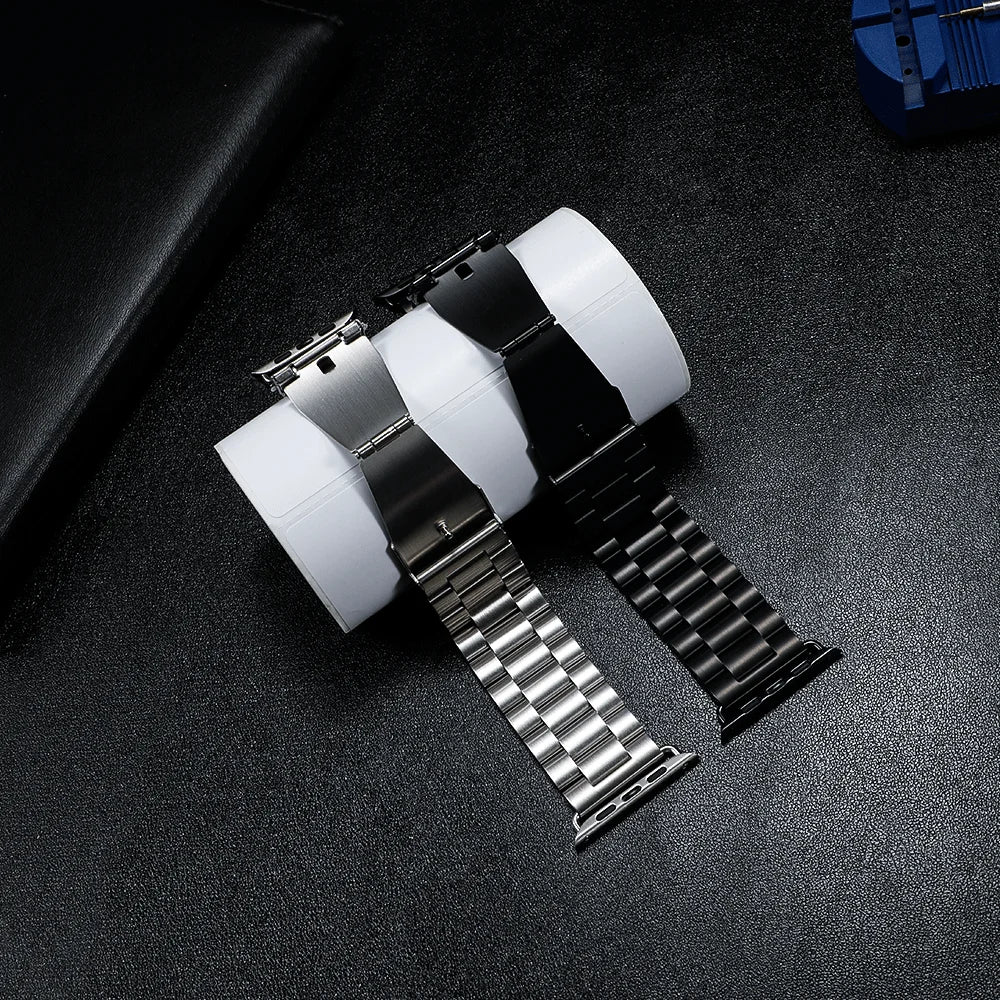 Classic Stainless Steel Watch Band - Durable Metal Watch Strap Replacement for Men & Women | Perfect for Dress Watches, Business Attire & Everyday Wear