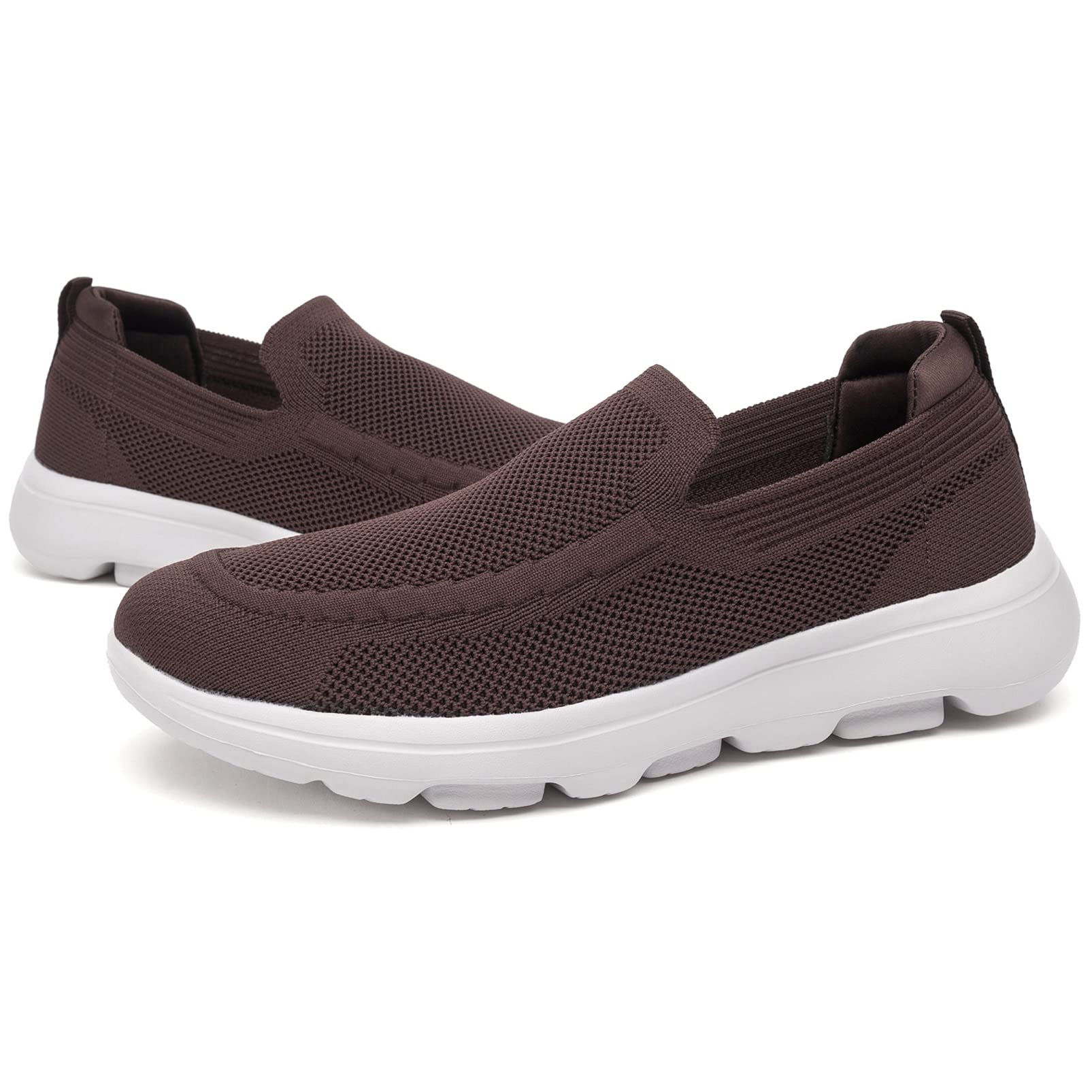 Konhill Men's Slip-On Loafers - Breathable Mesh Walking Shoes & Casual Sneakers for Men | Perfect for Walking, Travel & Everyday Comfort