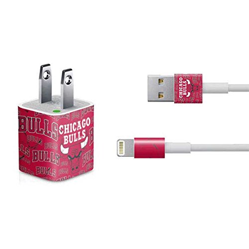 Official Chicago Bulls Blast Design Skin Decal for iPhone Charger (5W USB) | Compatible with Multiple Devices | Perfect for Home, Office & Travel Accessories