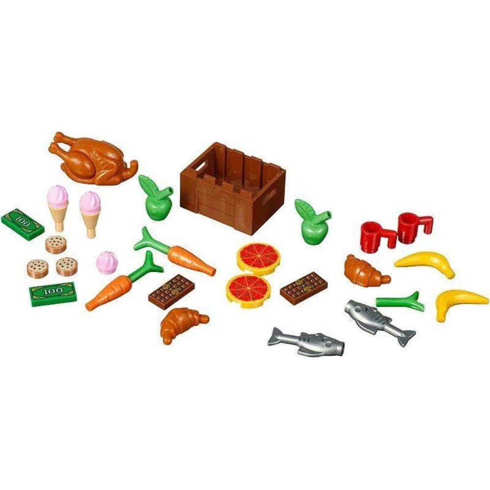 LEGO Food Accessories Set - 30 Pieces Miniature Building Blocks for Creative Play & Display | Perfect for LEGO City, Friends Collections & DIY Scenes