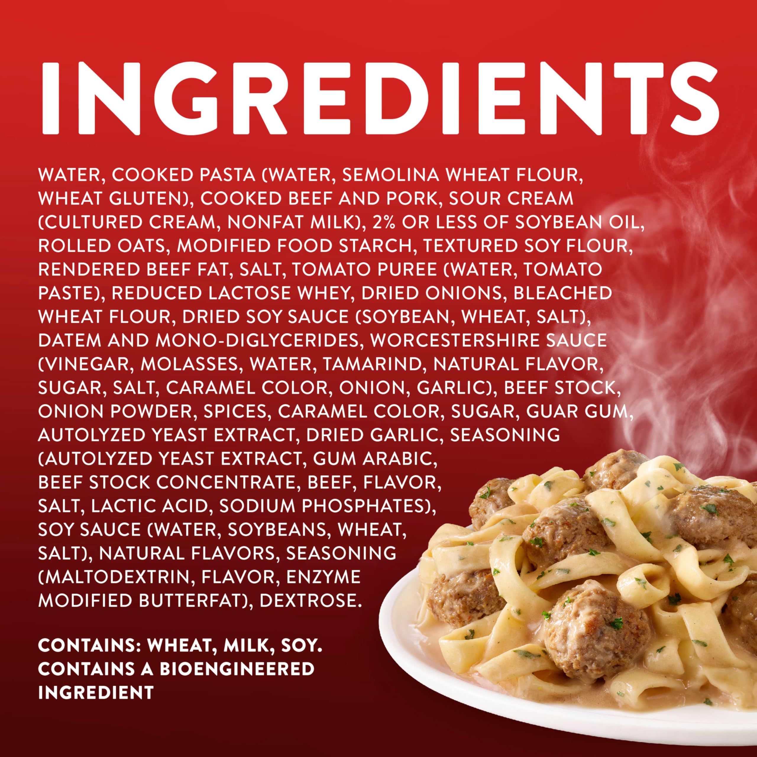 Stouffer’s Swedish Meatballs Frozen Dinner – Single Serve Microwave or Oven Ready Meal – Quick & Easy Frozen Pasta for Busy Weeknights, Office Lunches or College Dorm Meals
